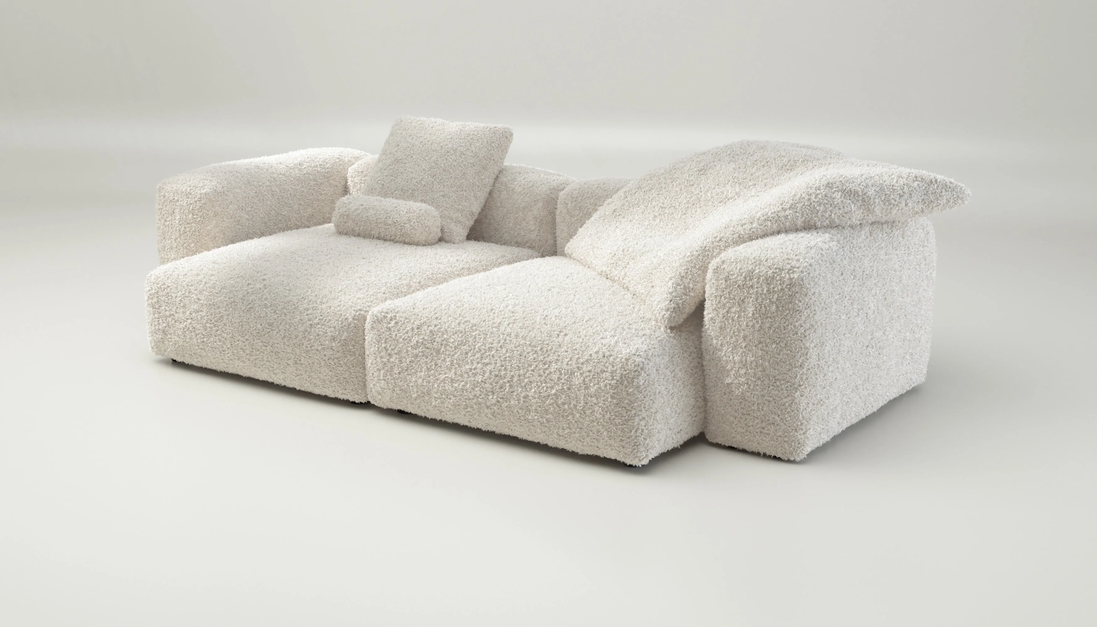 vetsak | Sofa Set 02 XLarge - Doodle - Creme | Modulares Sofa | 3.5 Sitzer | Big Sofa - Image 3