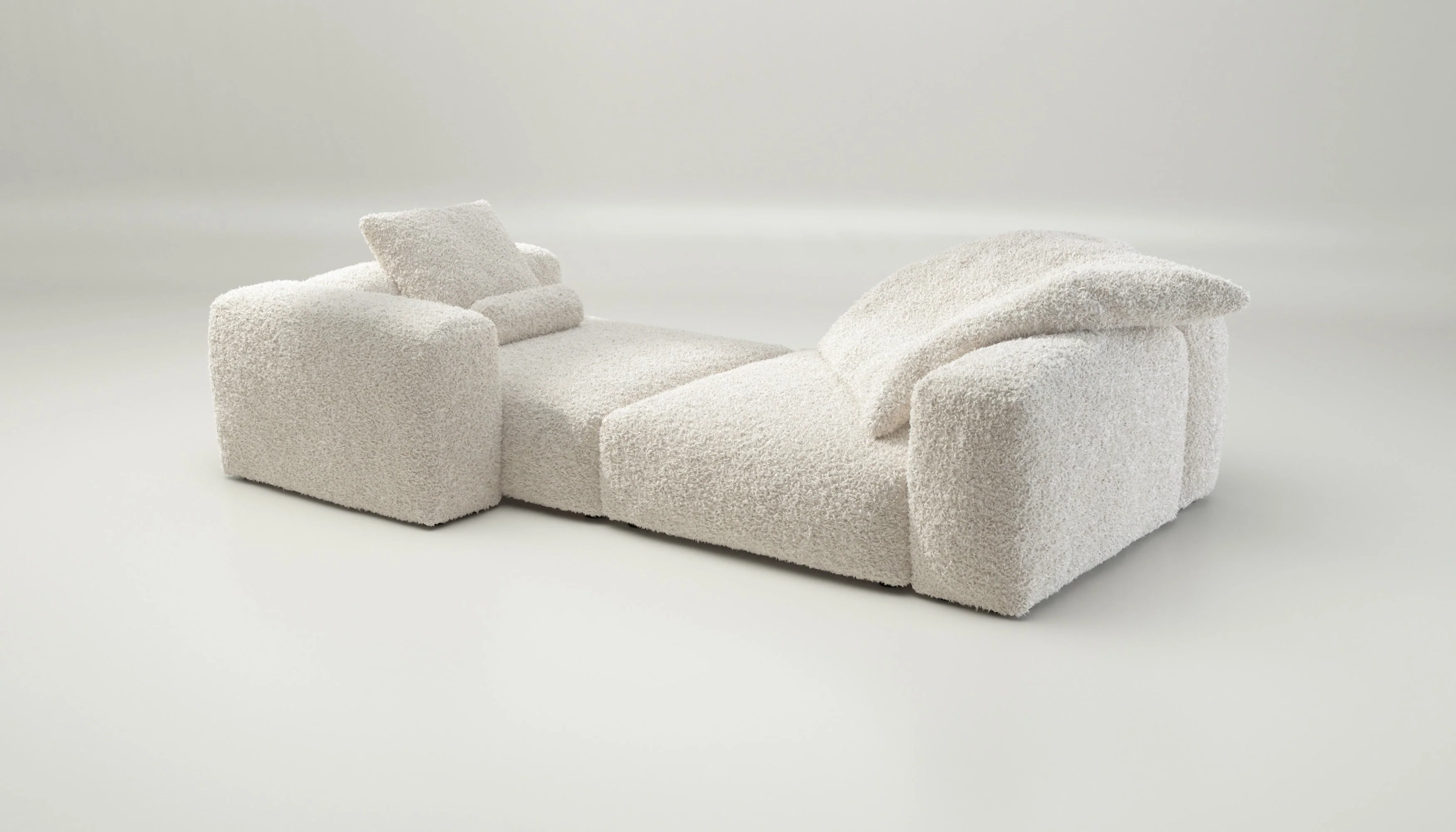 vetsak | Sofa Set 02 XLarge - Doodle - Creme | Modulares Sofa | 3.5 Sitzer | Big Sofa - Image 4