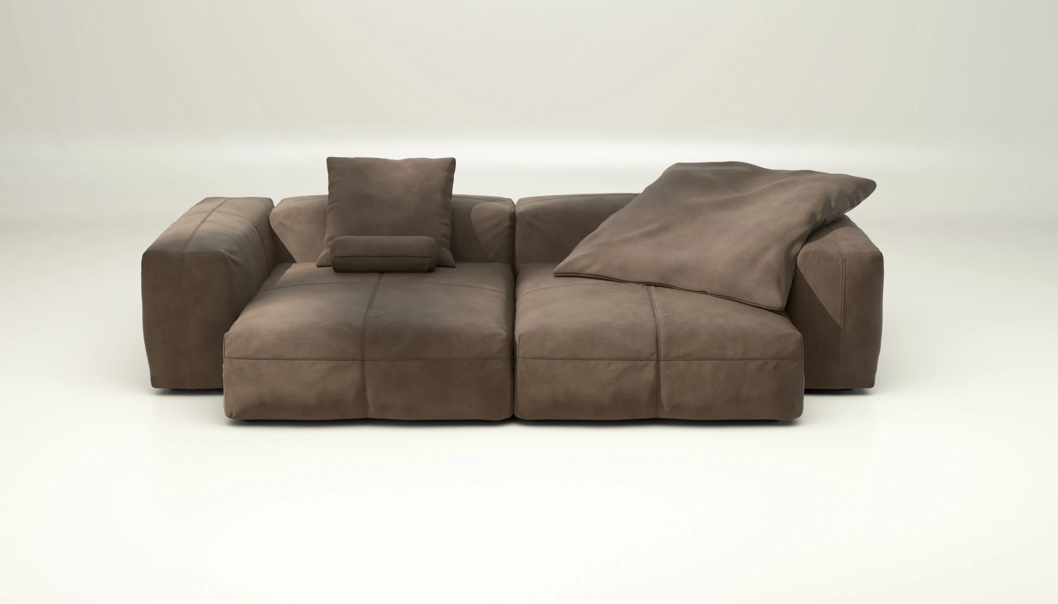 vetsak | Sofa Set 02 XLarge - leather - cacao | Modulares Sofa | 3.5 Sitzer | Big Sofa