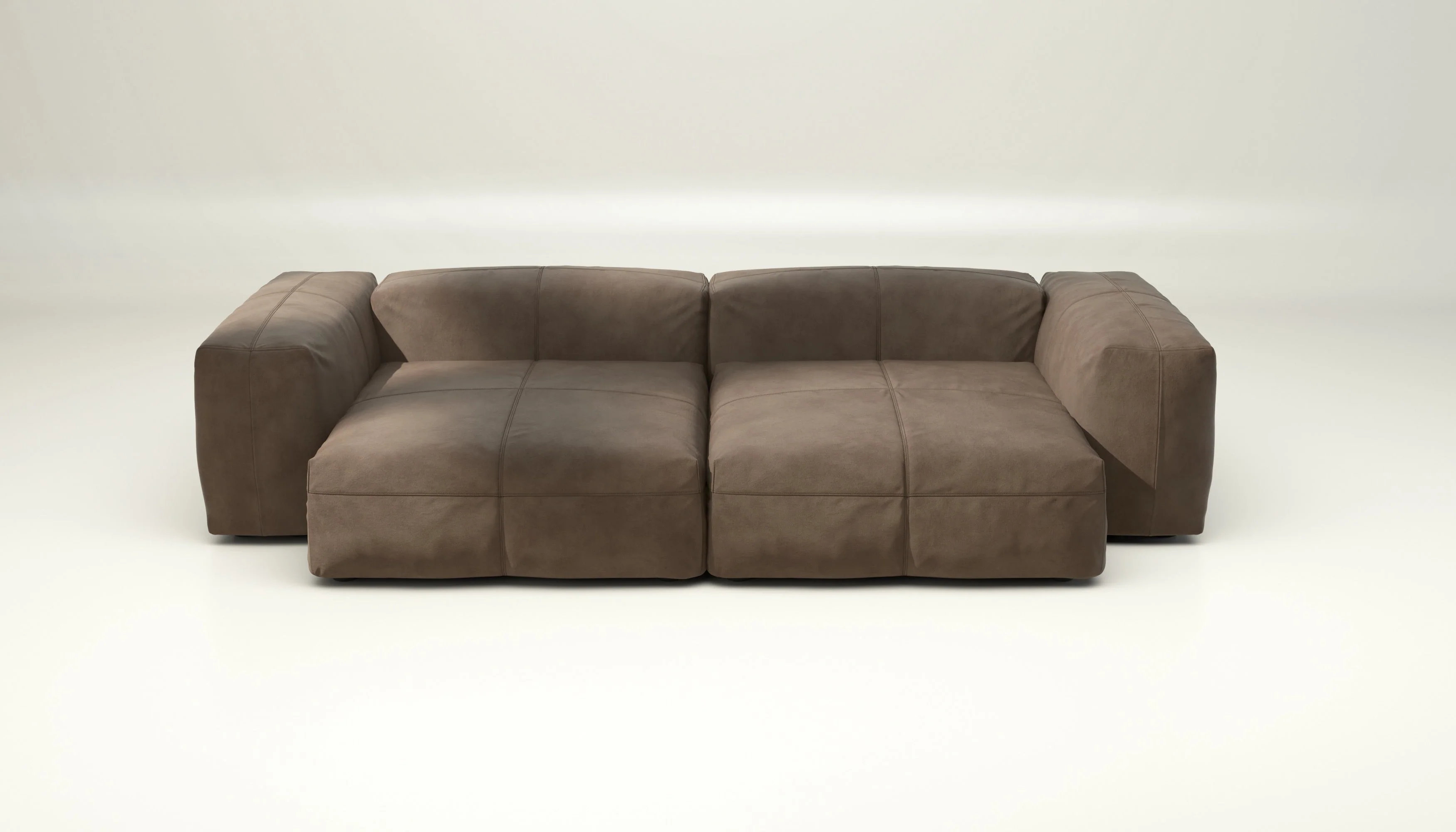 vetsak | Sofa Set 02 XLarge - leather - cacao | Modulares Sofa | 3.5 Sitzer | Big Sofa - Image 2