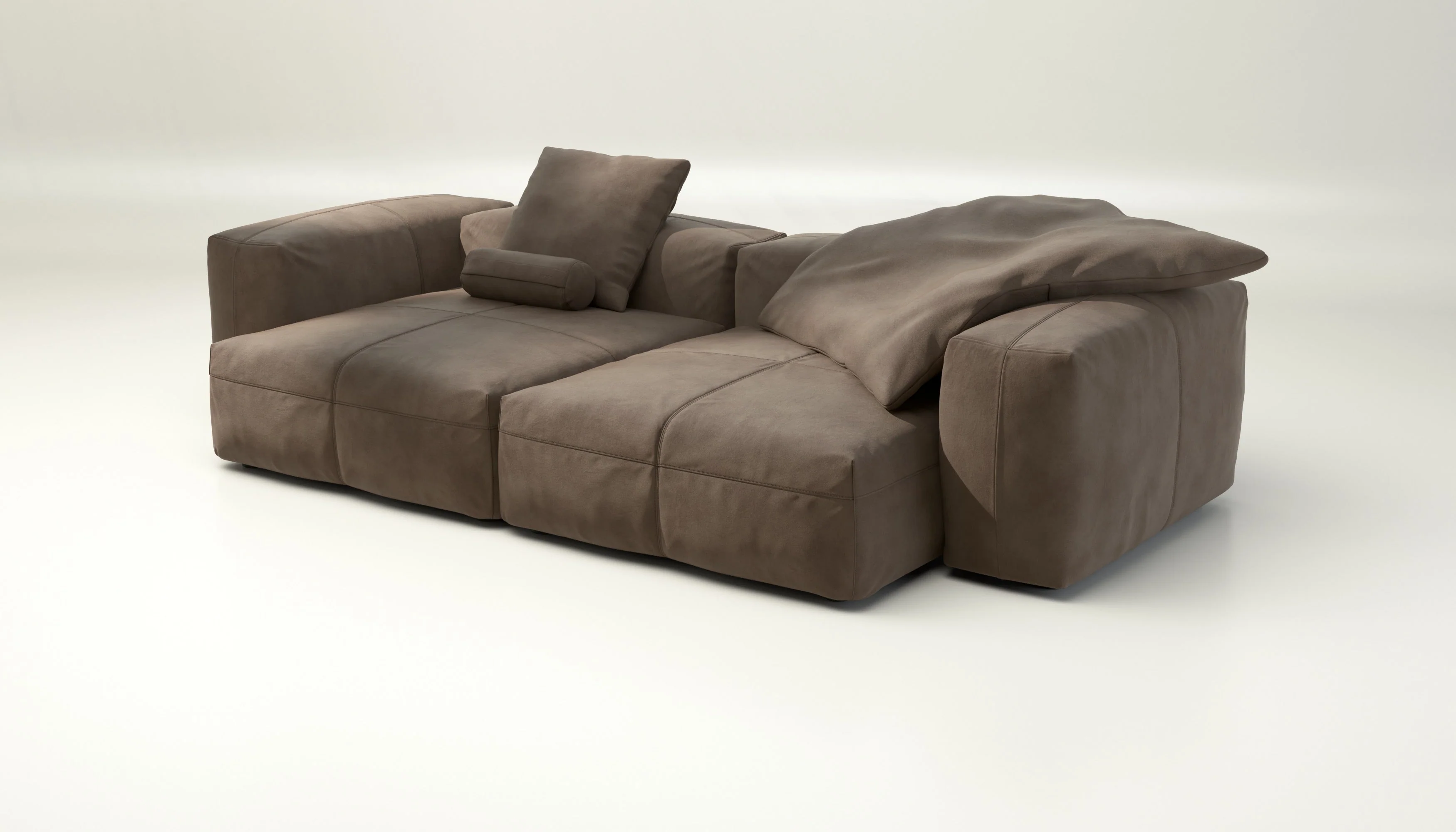 vetsak | Sofa Set 02 XLarge - leather - cacao | Modulares Sofa | 3.5 Sitzer | Big Sofa - Image 3