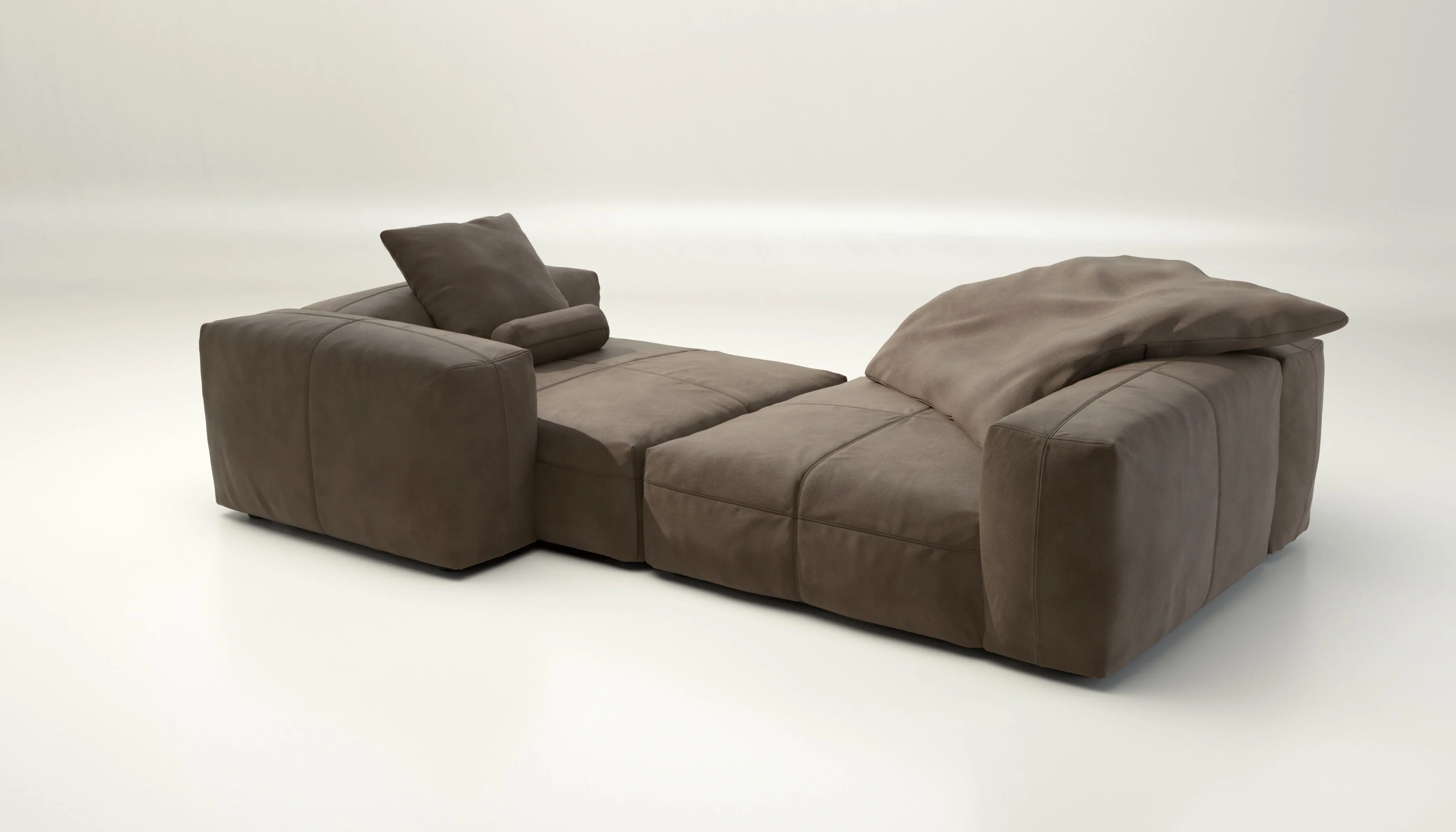 vetsak | Sofa Set 02 XLarge - leather - cacao | Modulares Sofa | 3.5 Sitzer | Big Sofa - Image 4
