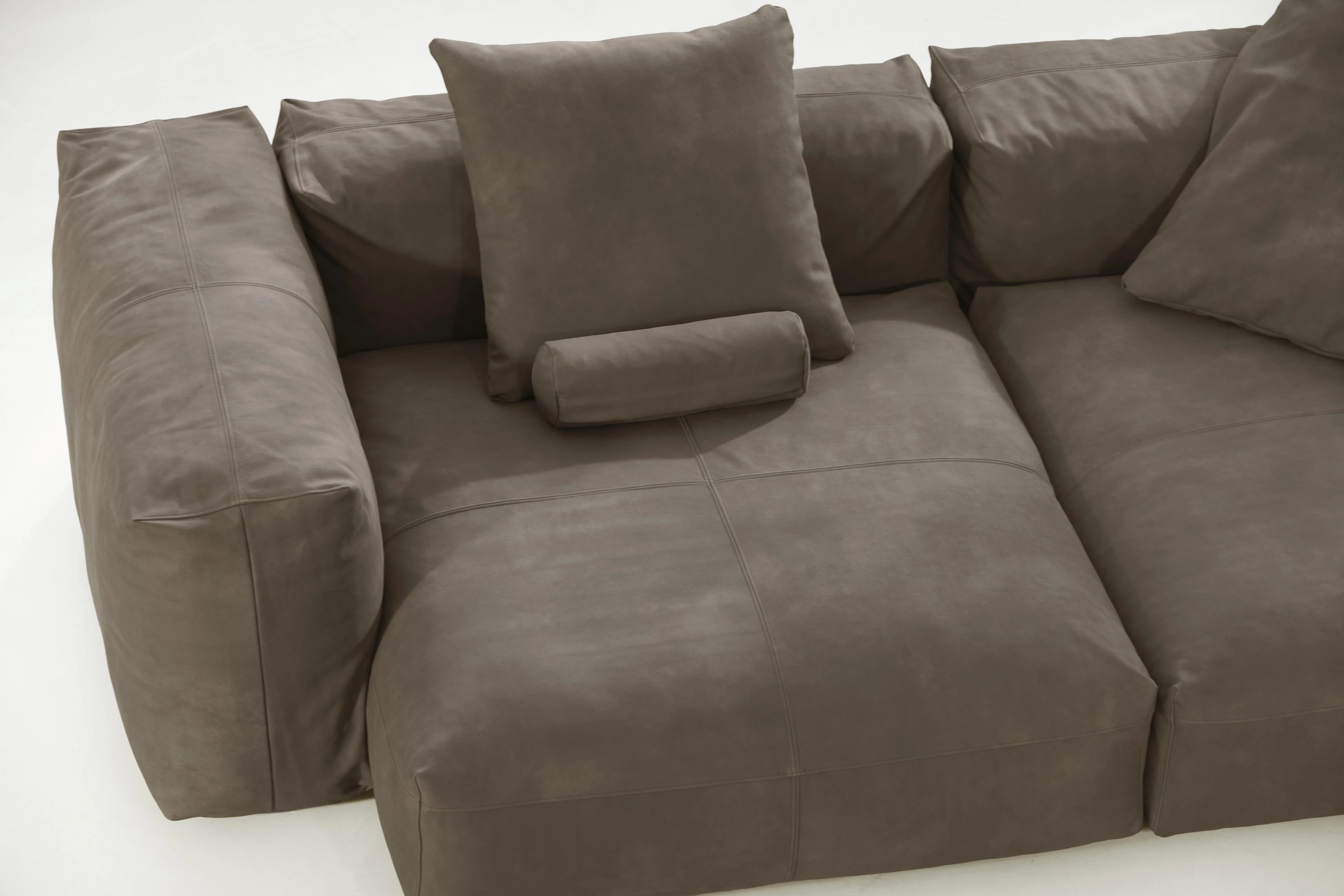 vetsak | Sofa Set 02 XLarge - leather - cacao | Modulares Sofa | 3.5 Sitzer | Big Sofa - Image 5