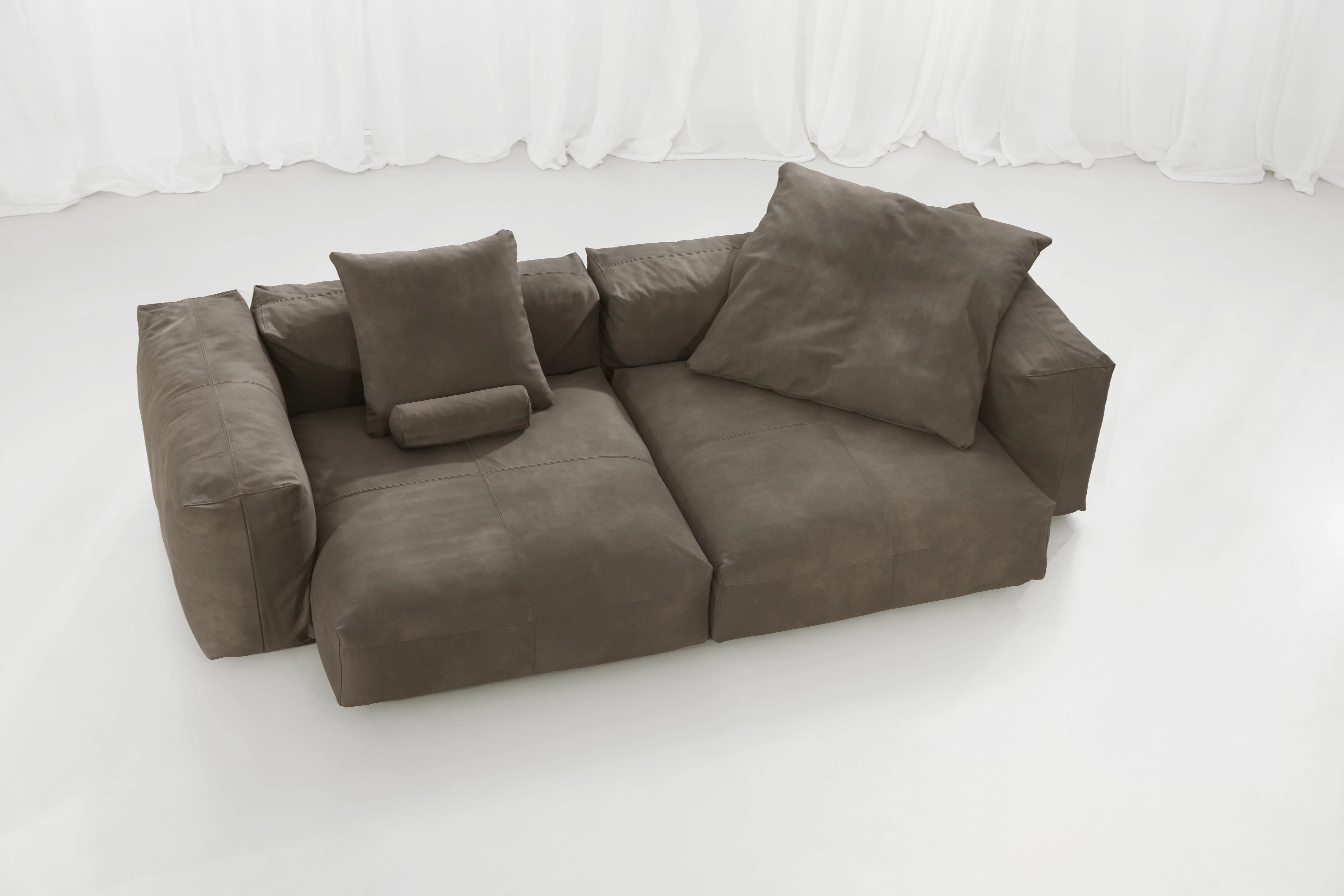 vetsak | Sofa Set 02 XLarge - leather - cacao | Modulares Sofa | 3.5 Sitzer | Big Sofa - Image 6