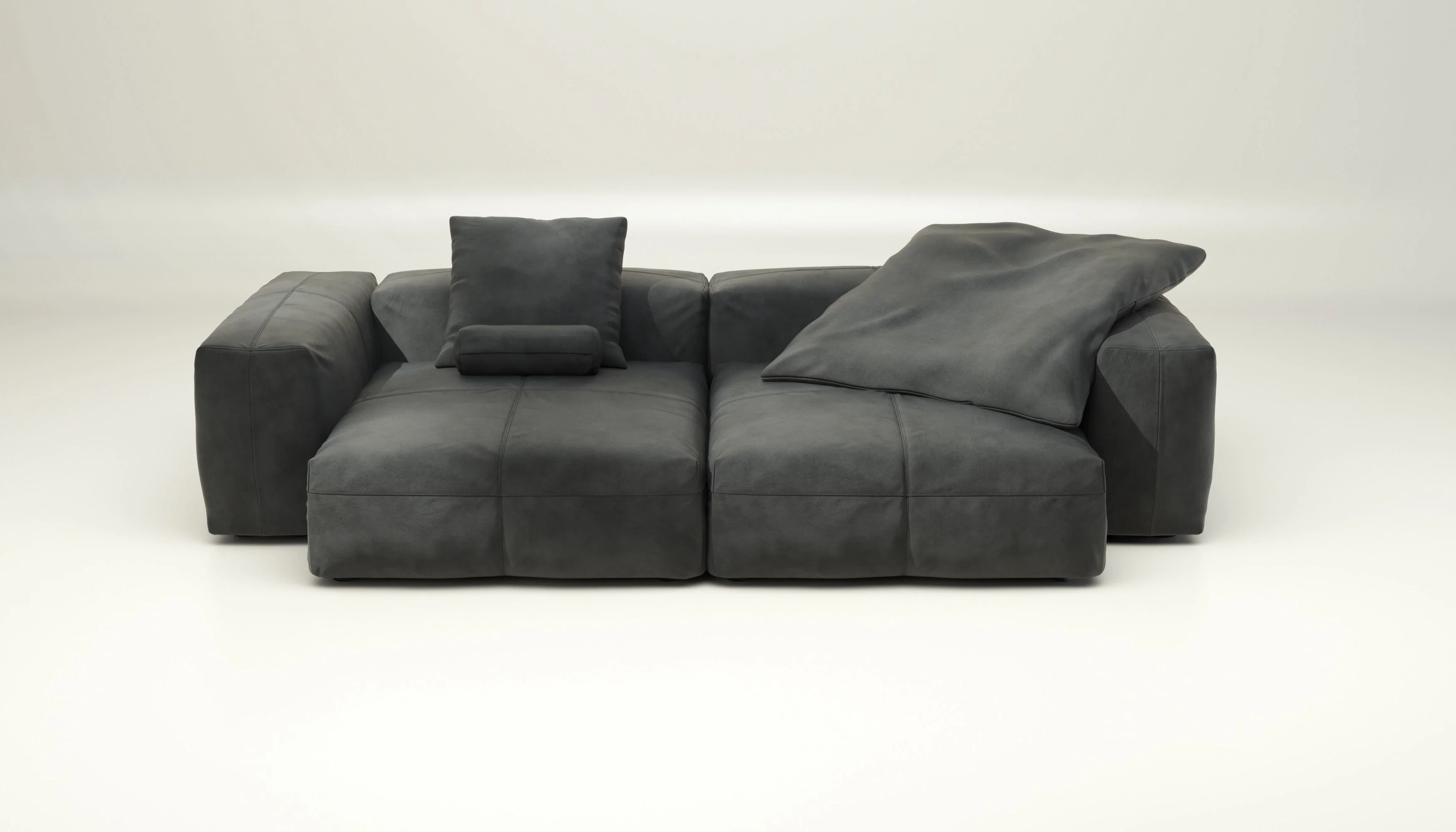 vetsak | Sofa Set 02 XLarge - Leather - Cacao | Modulares Sofa | 3.5 Sitzer | Big Sofa