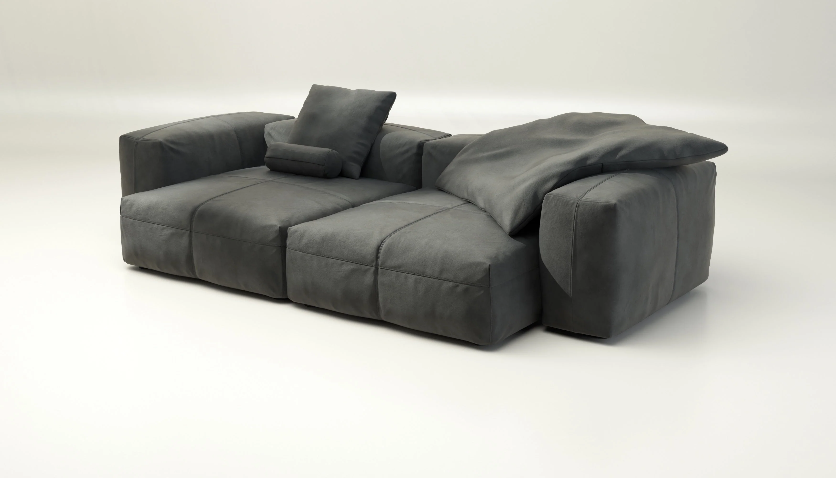 vetsak | Sofa Set 02 XLarge - Leather - Cacao | Modulares Sofa | 3.5 Sitzer | Big Sofa - Image 3