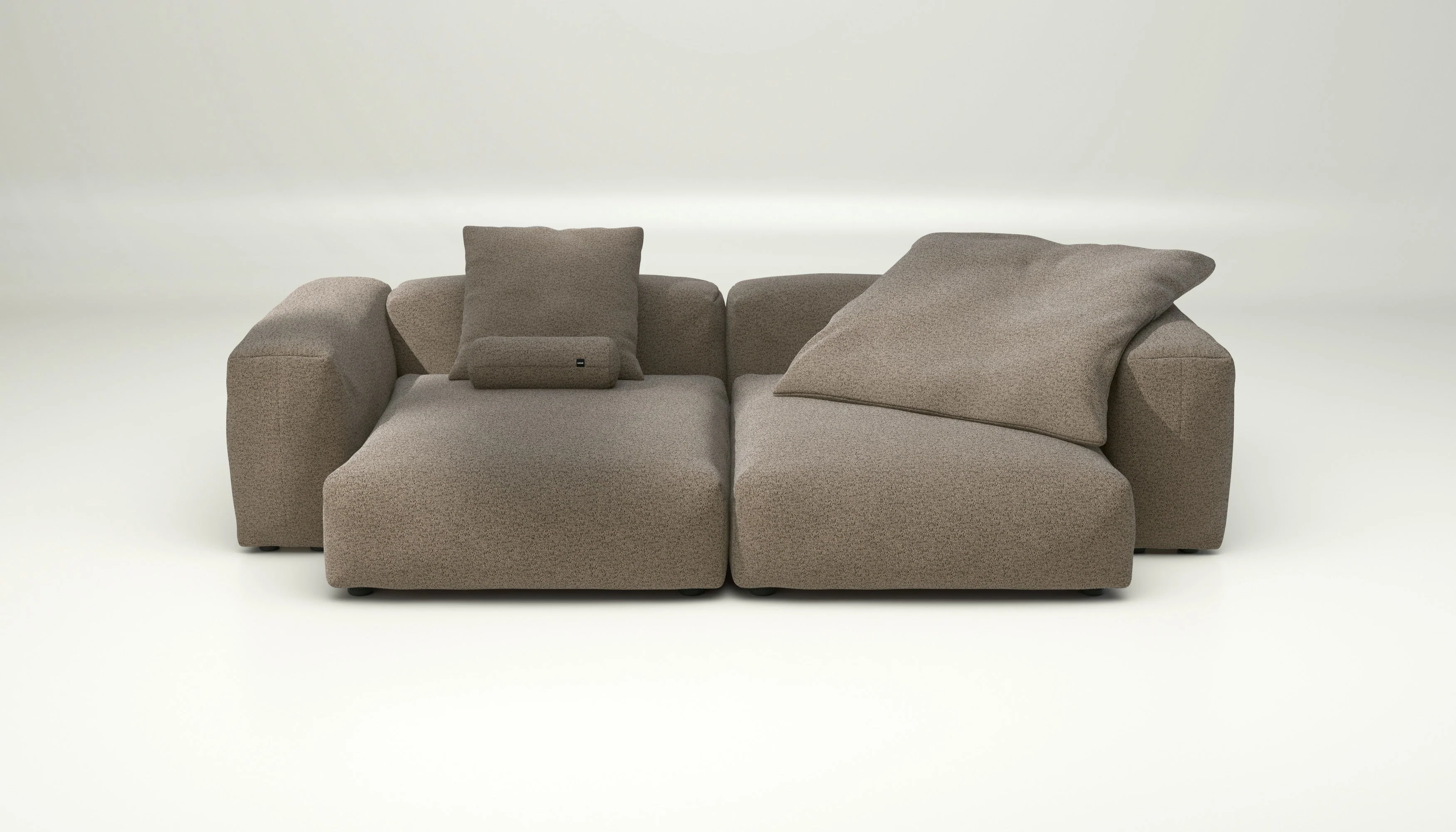 vetsak | Sofa Set 02 XLarge - Loop Loop - Taupe | Modulares Sofa | 3.5 Sitzer | Big Sofa