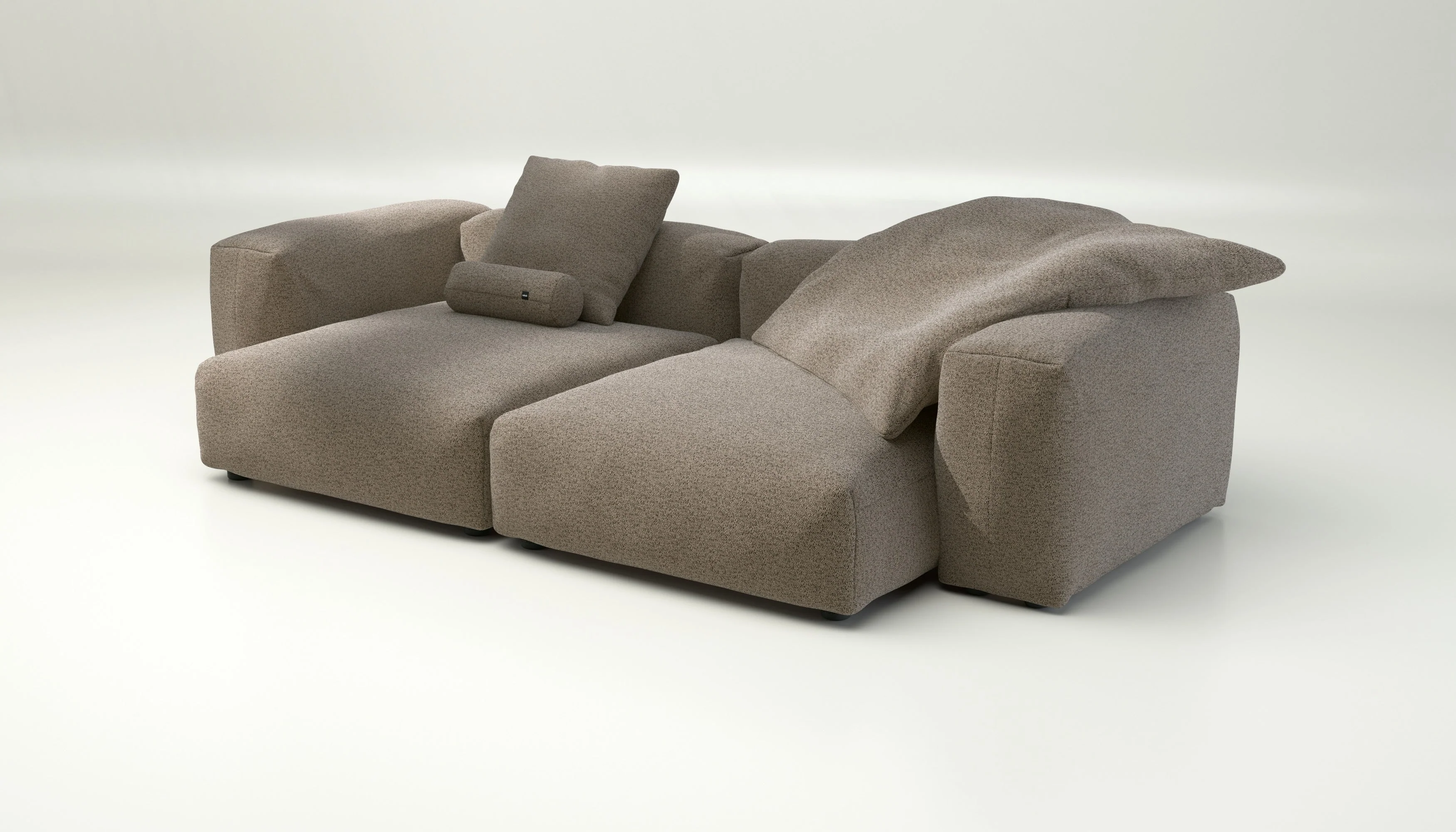 vetsak | Sofa Set 02 XLarge - Loop Loop - Taupe | Modulares Sofa | 3.5 Sitzer | Big Sofa - Image 3