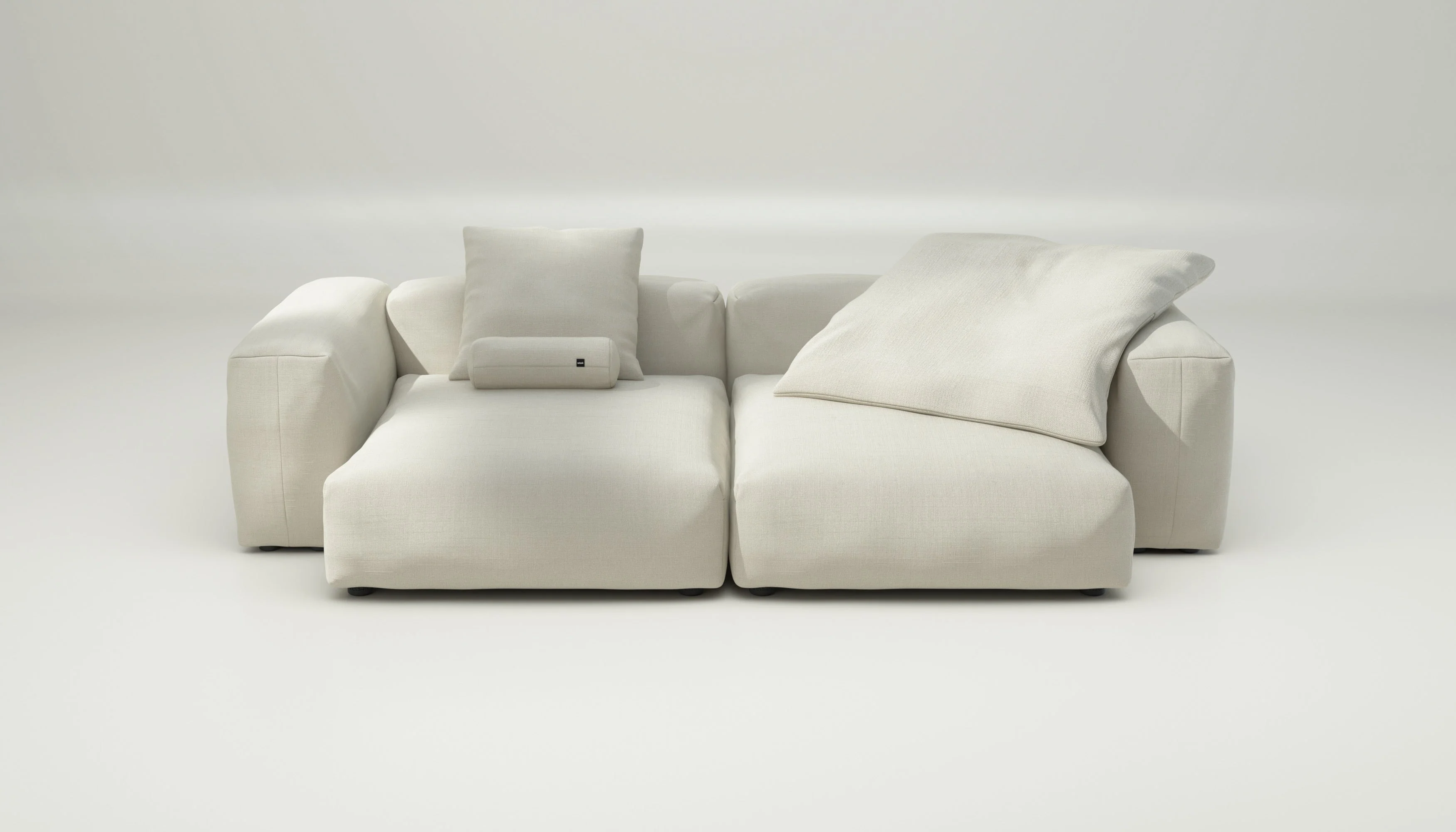 vetsak | Sofa Set 02 XLarge - Pique - Creme | Modulares Sofa | 3.5 Sitzer | Big Sofa