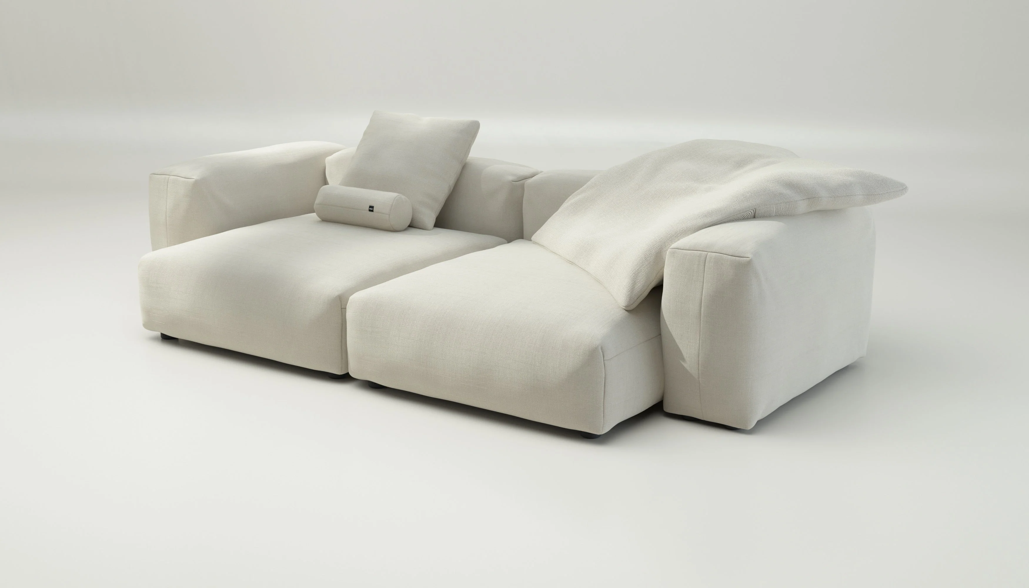vetsak | Sofa Set 02 XLarge - Pique - Creme | Modulares Sofa | 3.5 Sitzer | Big Sofa - Image 3