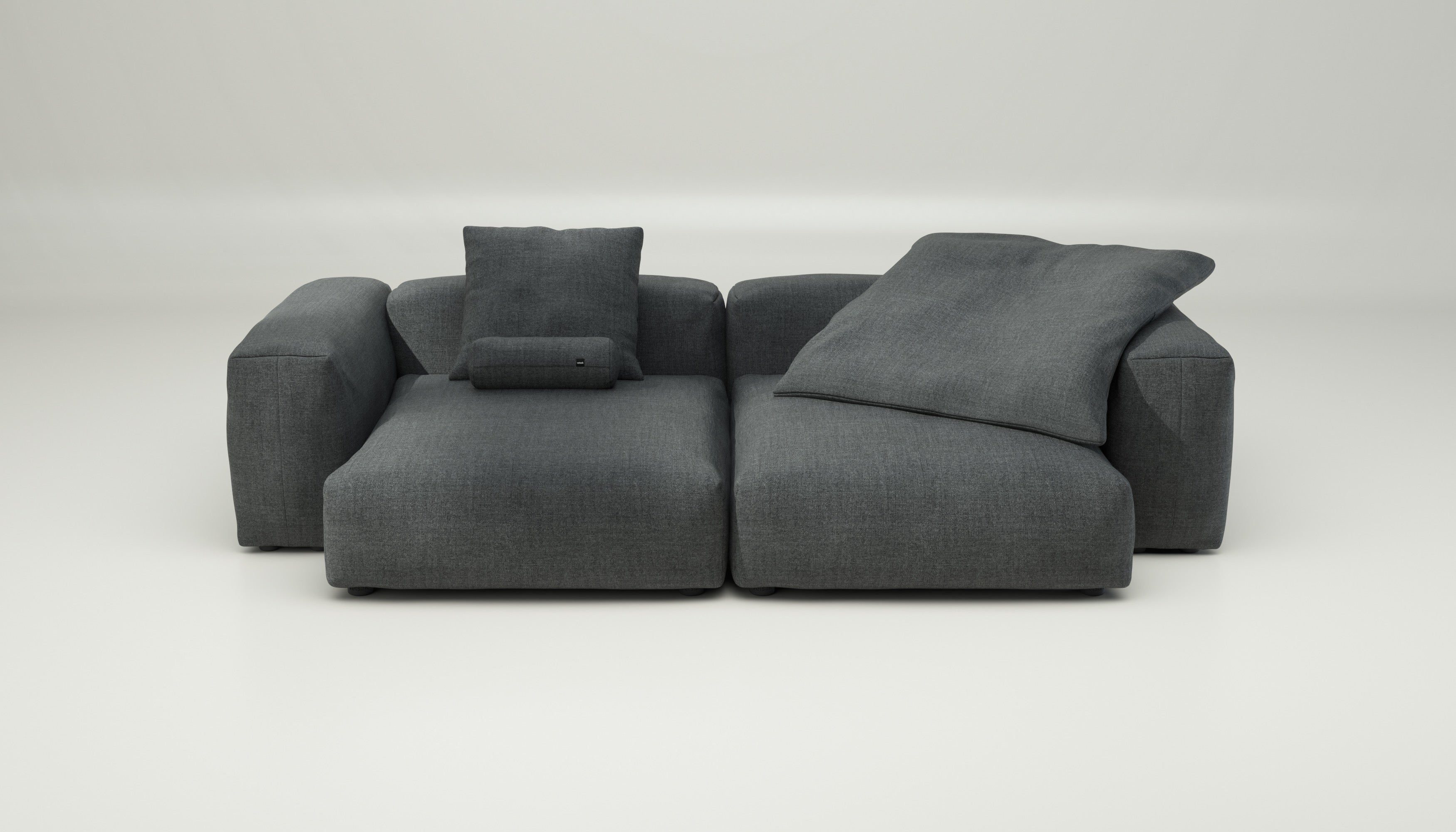 vetsak | Sofa Set 02 XLarge - Pique - Dark Grey | Modular Sofa | 3.5 Seater | Big Sofa
