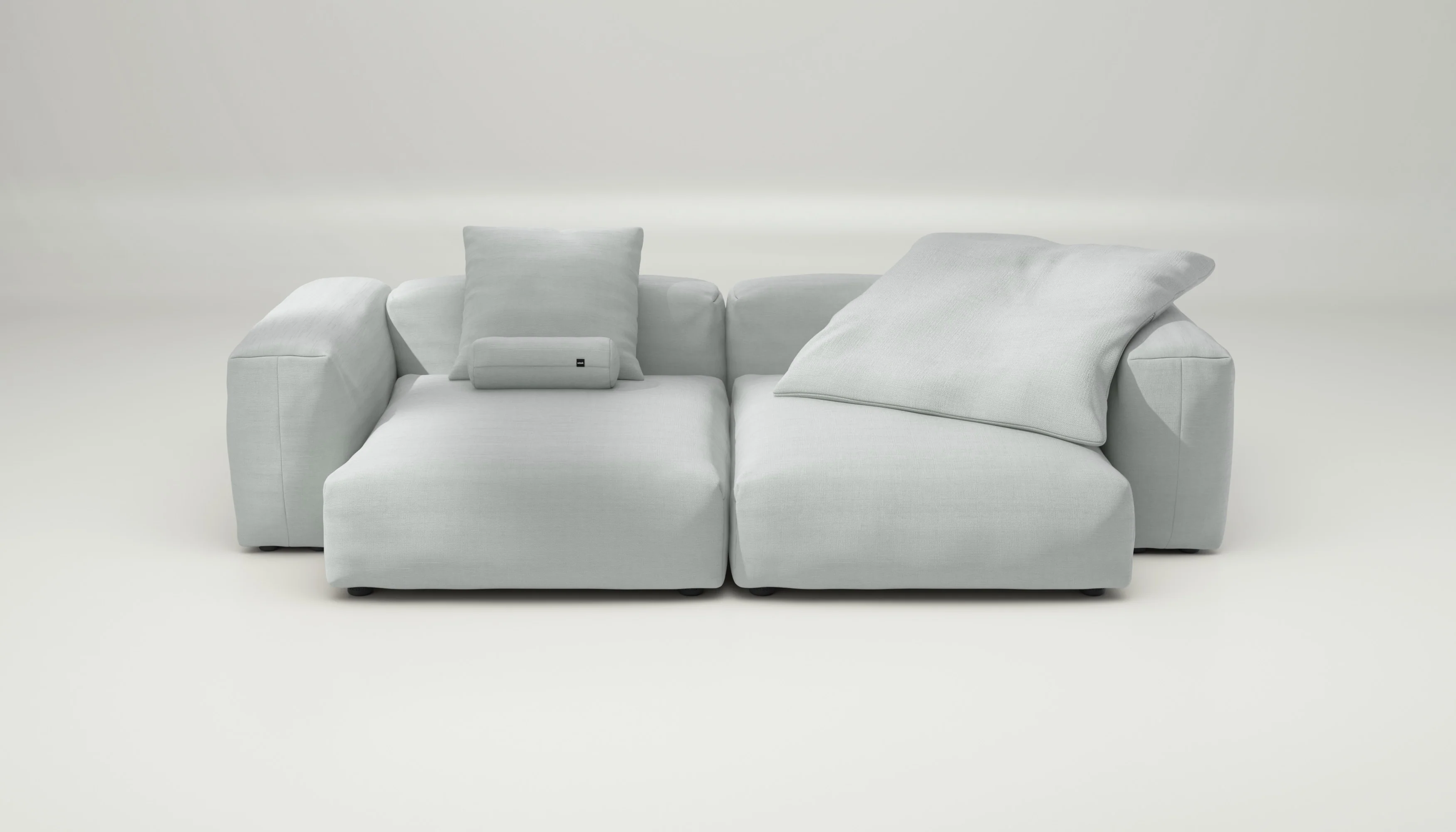vetsak | Sofa Set 02 XLarge - Pique - Light Grey | Modular Sofa | 3.5 Seater | Big Sofa