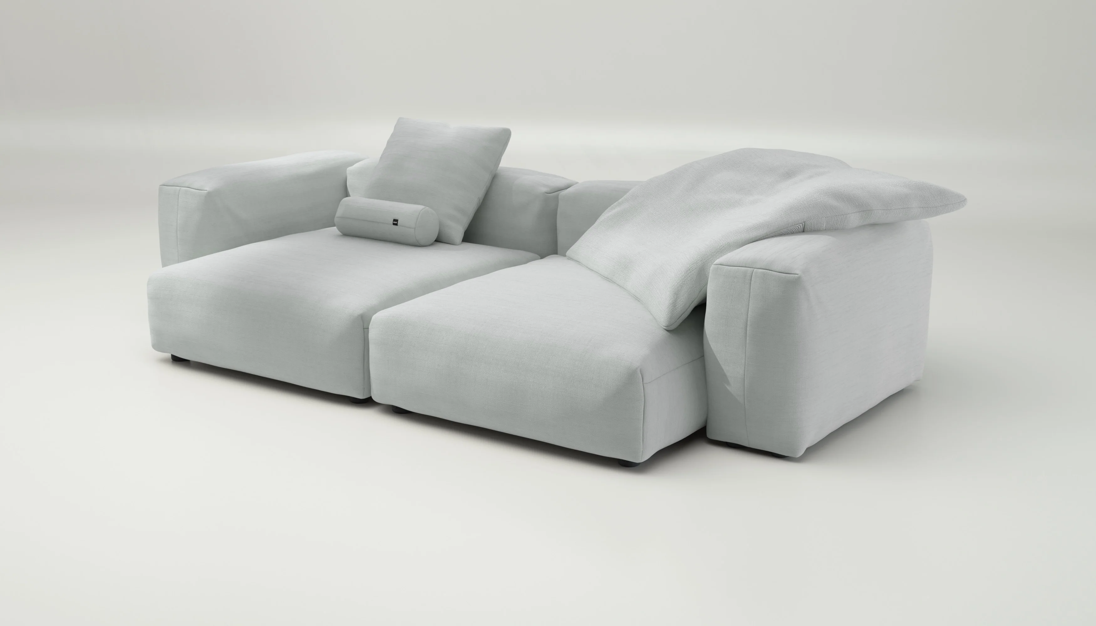vetsak | Sofa Set 02 XLarge - Pique - Light Grey | Modular Sofa | 3.5 Seater | Big Sofa - Image 3