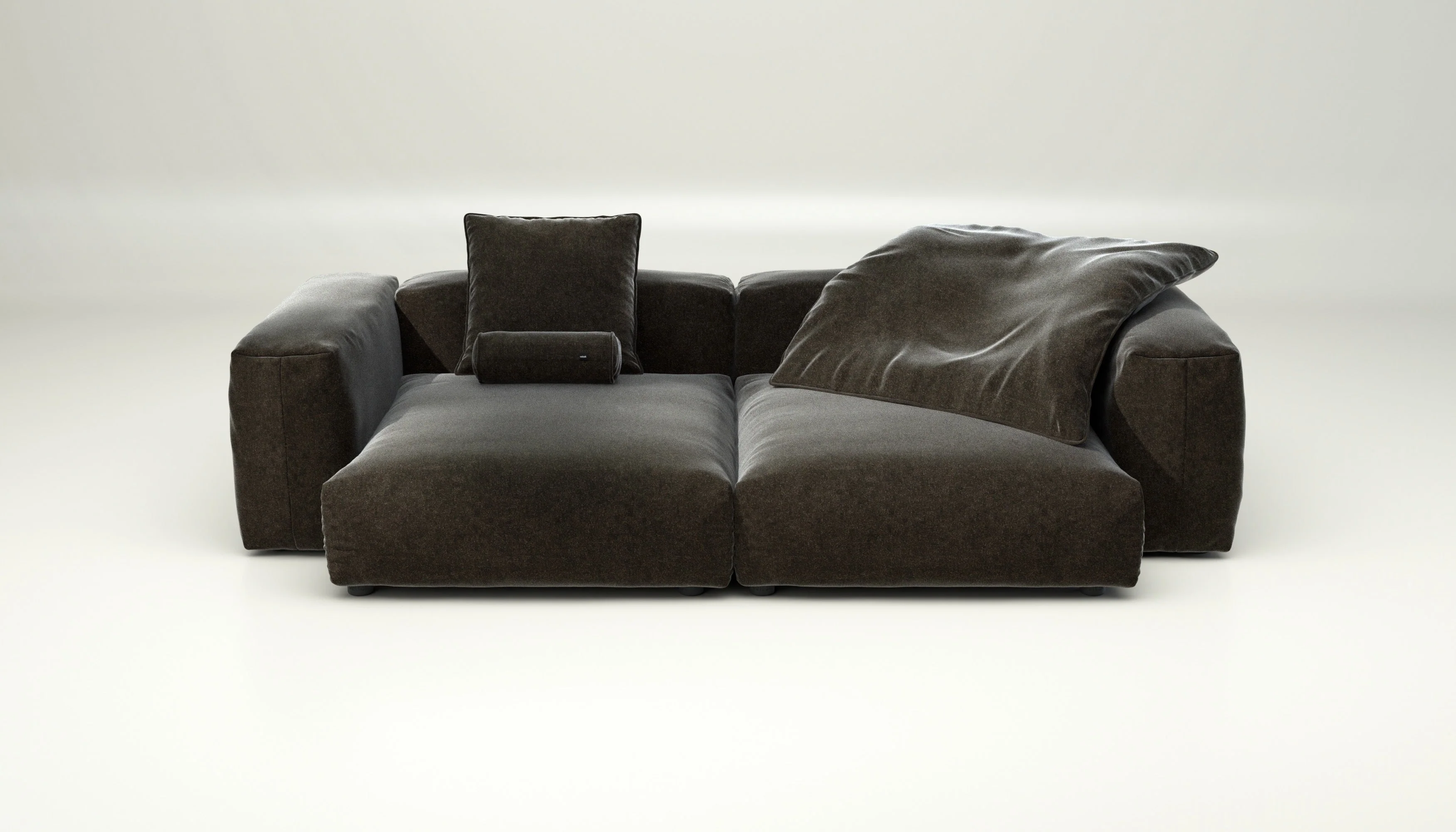 vetsak | Sofa Set 02 XLarge - Suave - Anthracite | Modular Sofa | 3.5 Seater | Big Sofa