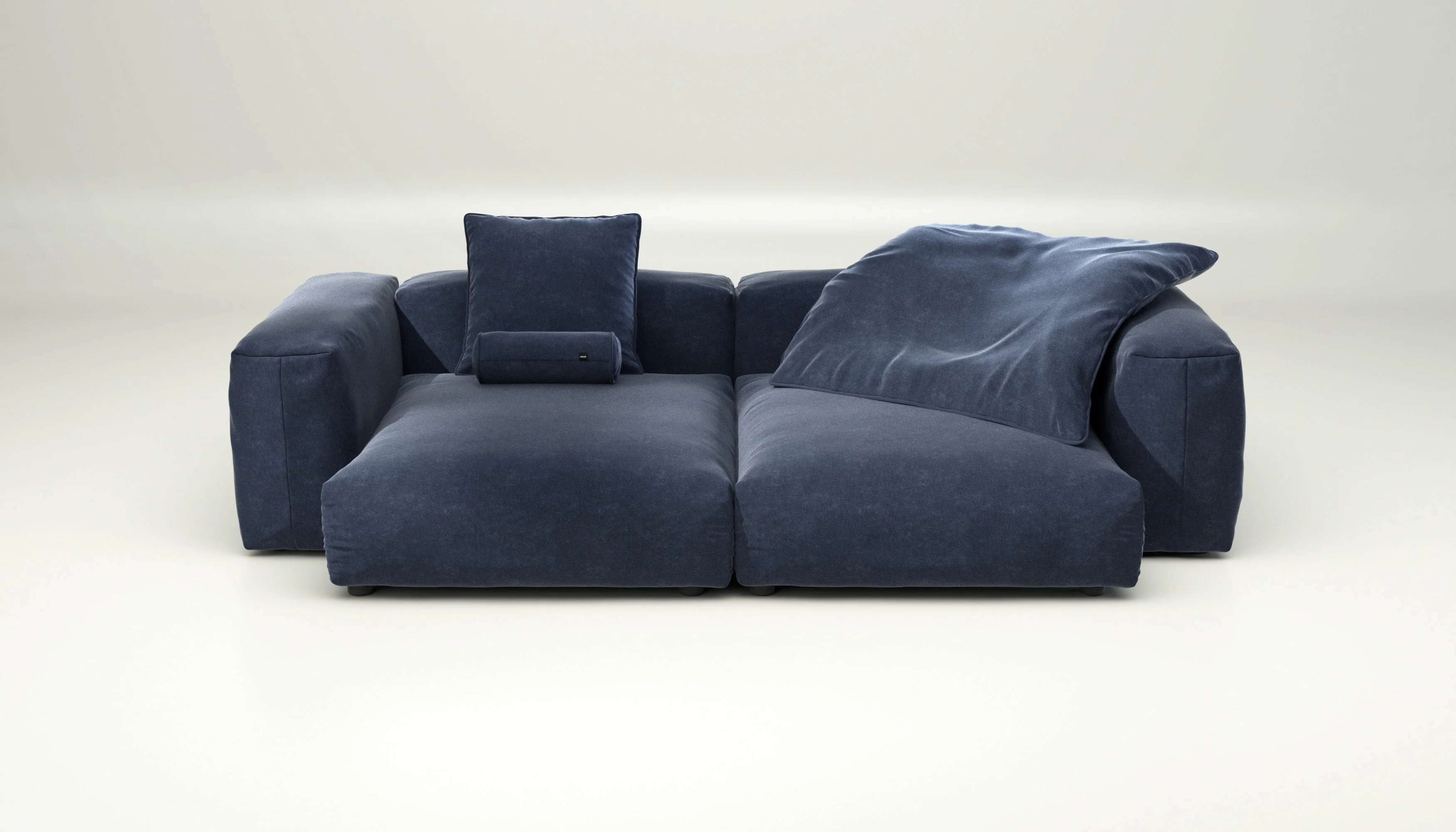vetsak | Sofa Set 02 XLarge - Suave - Navy | Modulares Sofa | 3.5 Sitzer | Big Sofa