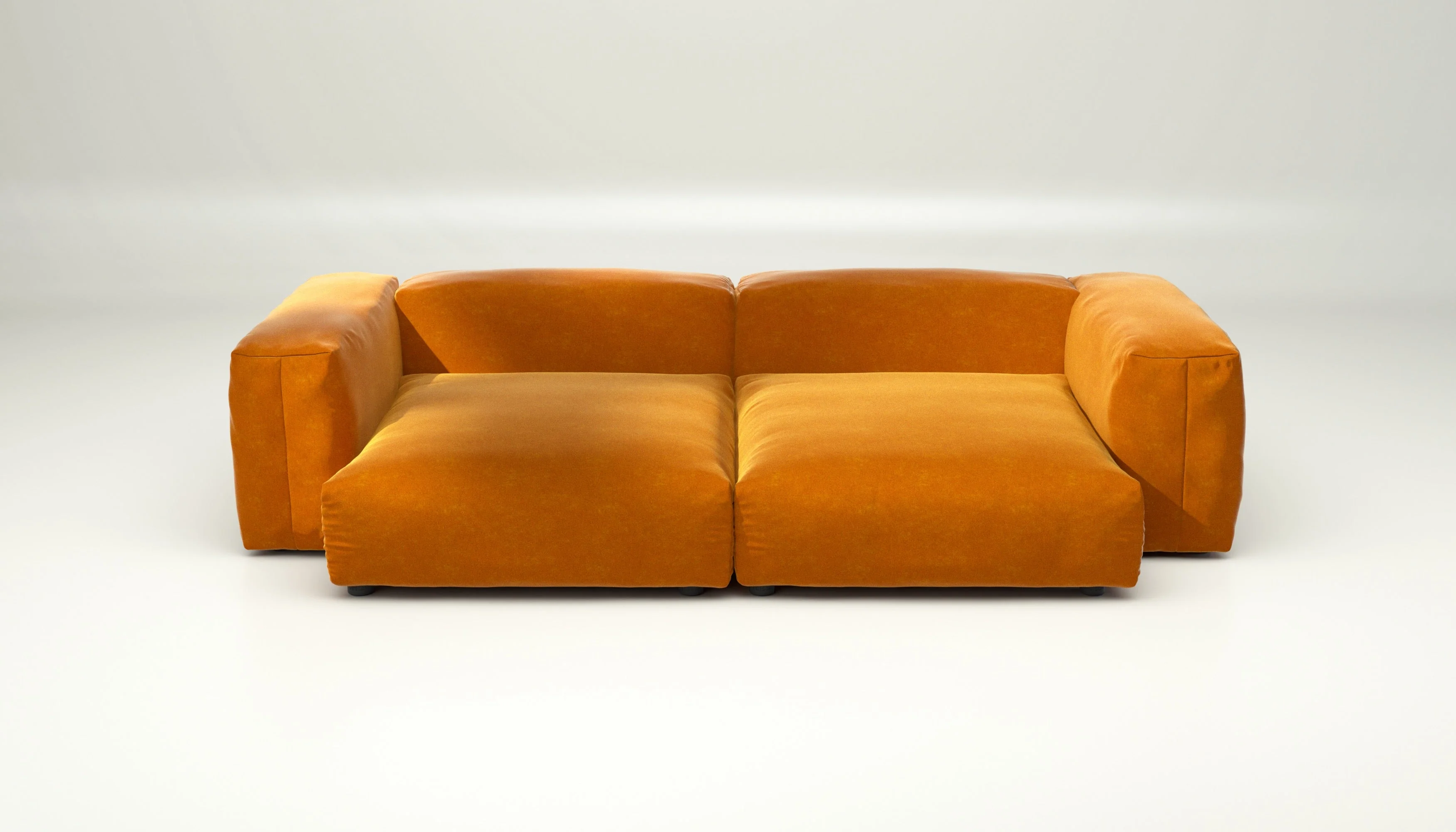 vetsak | Sofa Set 02 XLarge - Suave - Orange Blaze | Modulares Sofa | 3.5 Sitzer | Big Sofa - Image 2