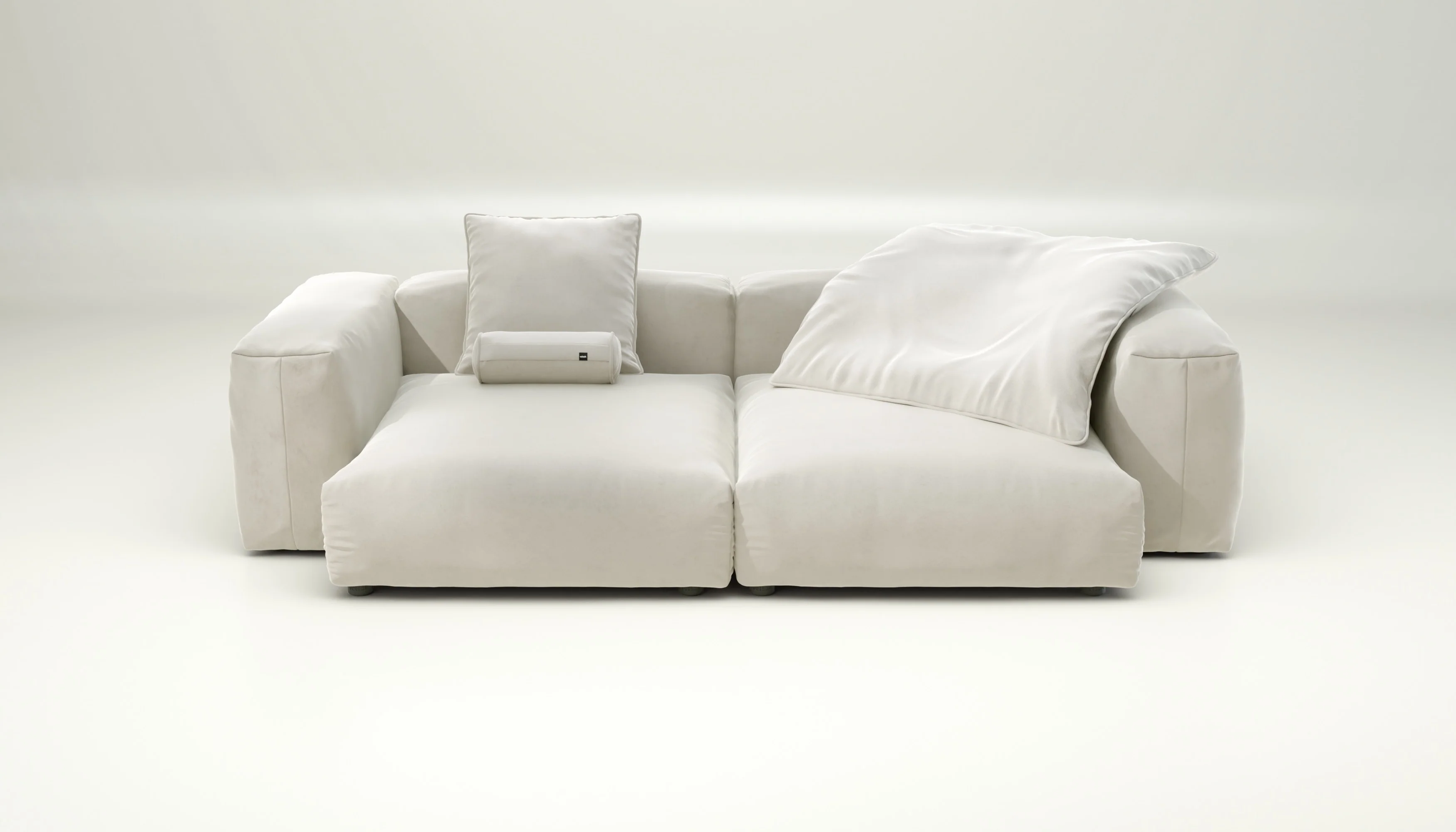 vetsak | Sofa Set 02 XLarge - Suave - Pearl | Modular Sofa | 3.5 Seater | Big Sofa