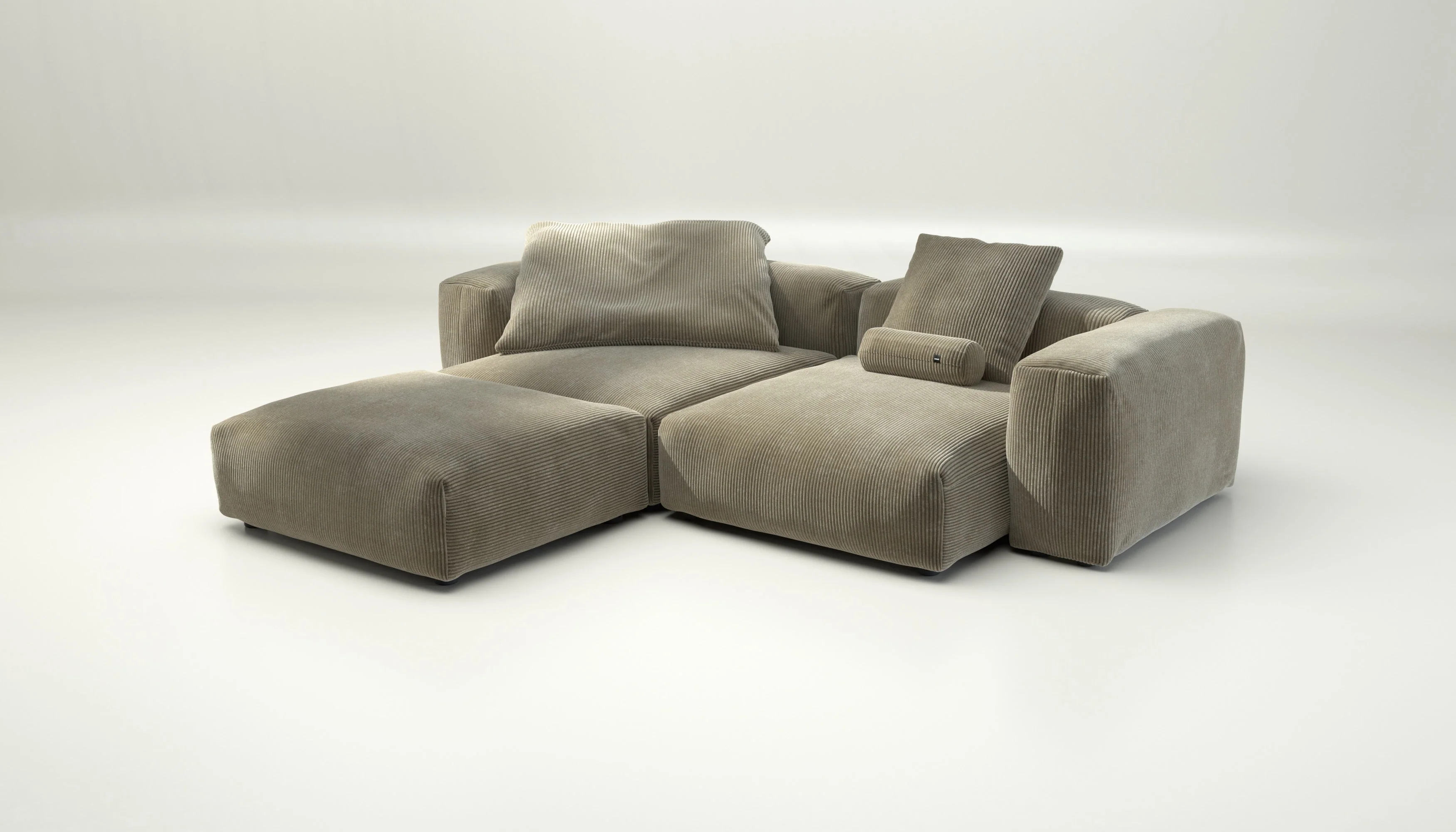 vetsak | Sofa Set 03 - Cord Velour - Khaki | Modulares Sofa | 3.5 Sitzer | Big Sofa | Ecksofa - Image 3