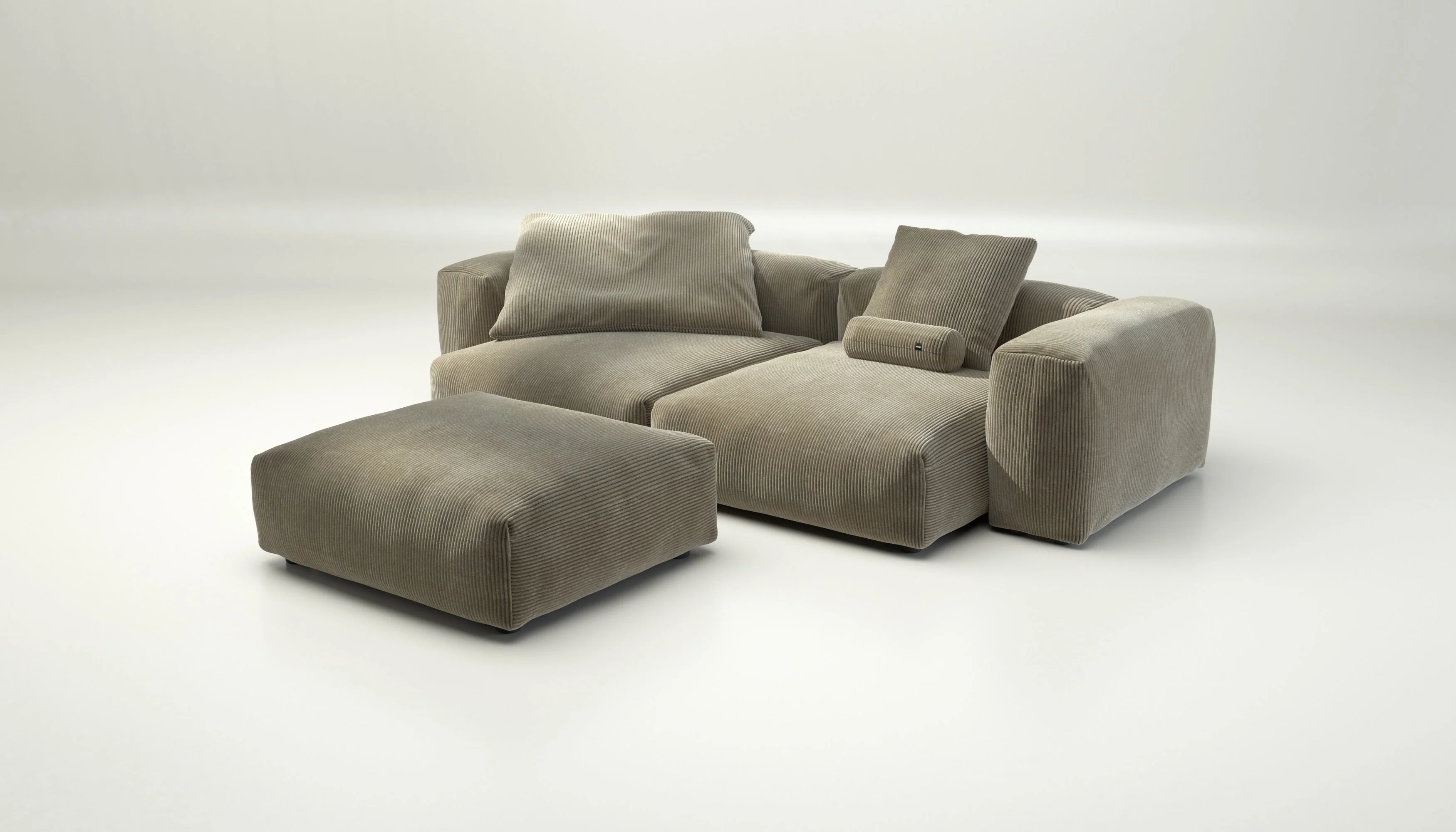 vetsak | Sofa Set 03 - Cord Velour - Khaki | Modulares Sofa | 3.5 Sitzer | Big Sofa | Ecksofa - Image 4
