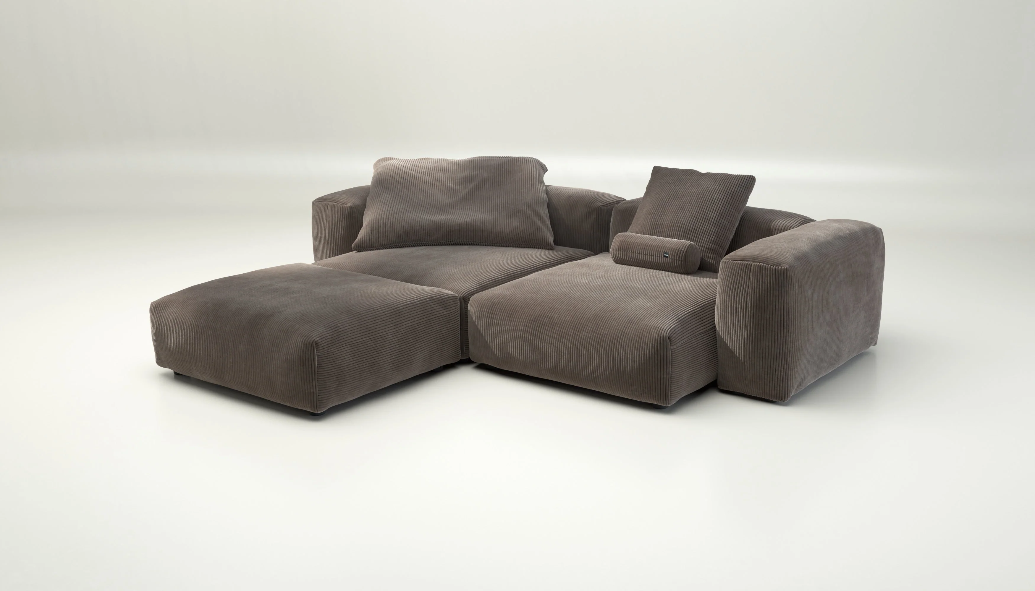vetsak | Sofa Set 03 - Cord Velour - Mocha | Modulares Sofa | 3.5 Sitzer | Big Sofa | Ecksofa - Image 3
