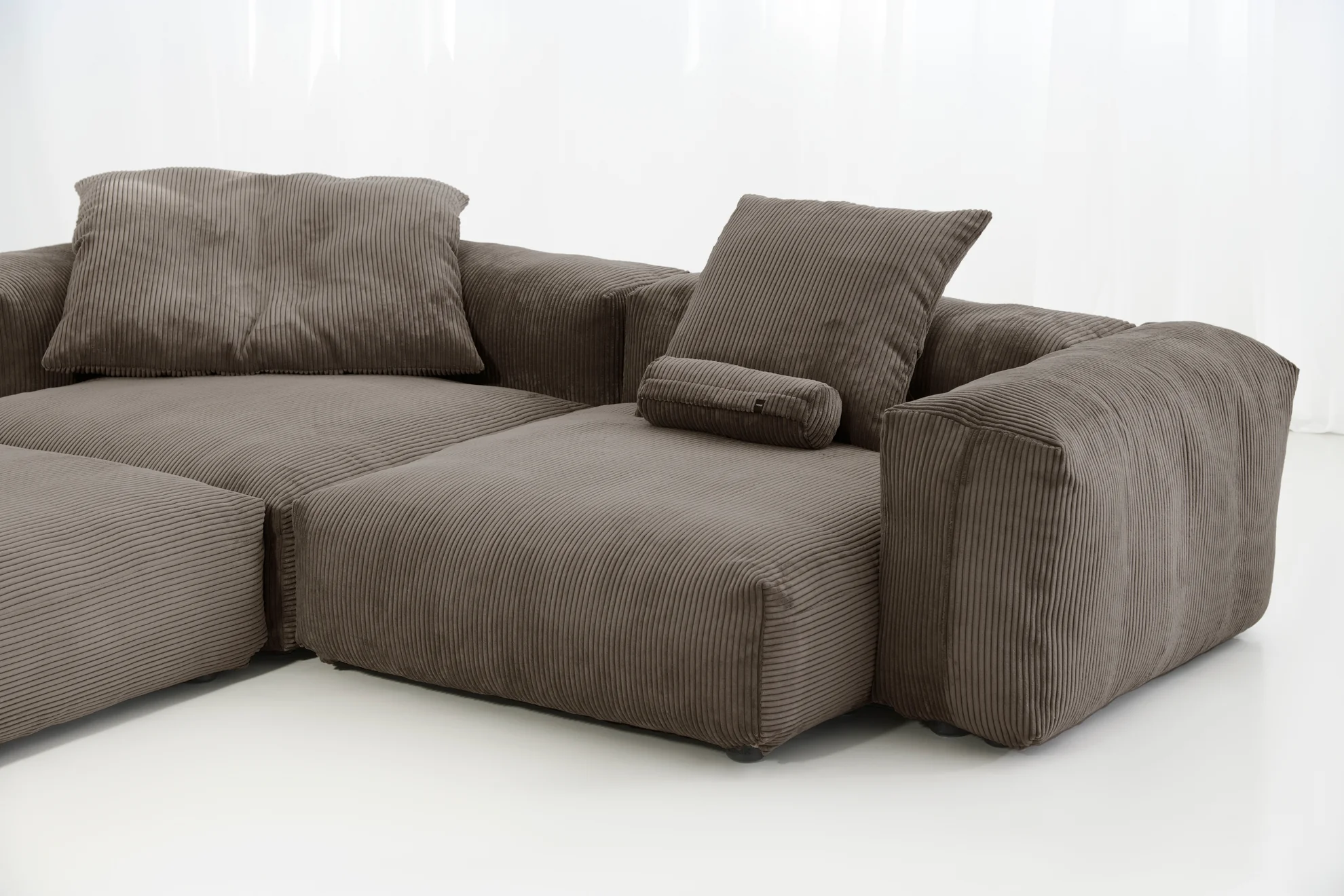 vetsak | Sofa Set 03 - Cord Velour - Mocha | Modulares Sofa | 3.5 Sitzer | Big Sofa | Ecksofa - Image 5