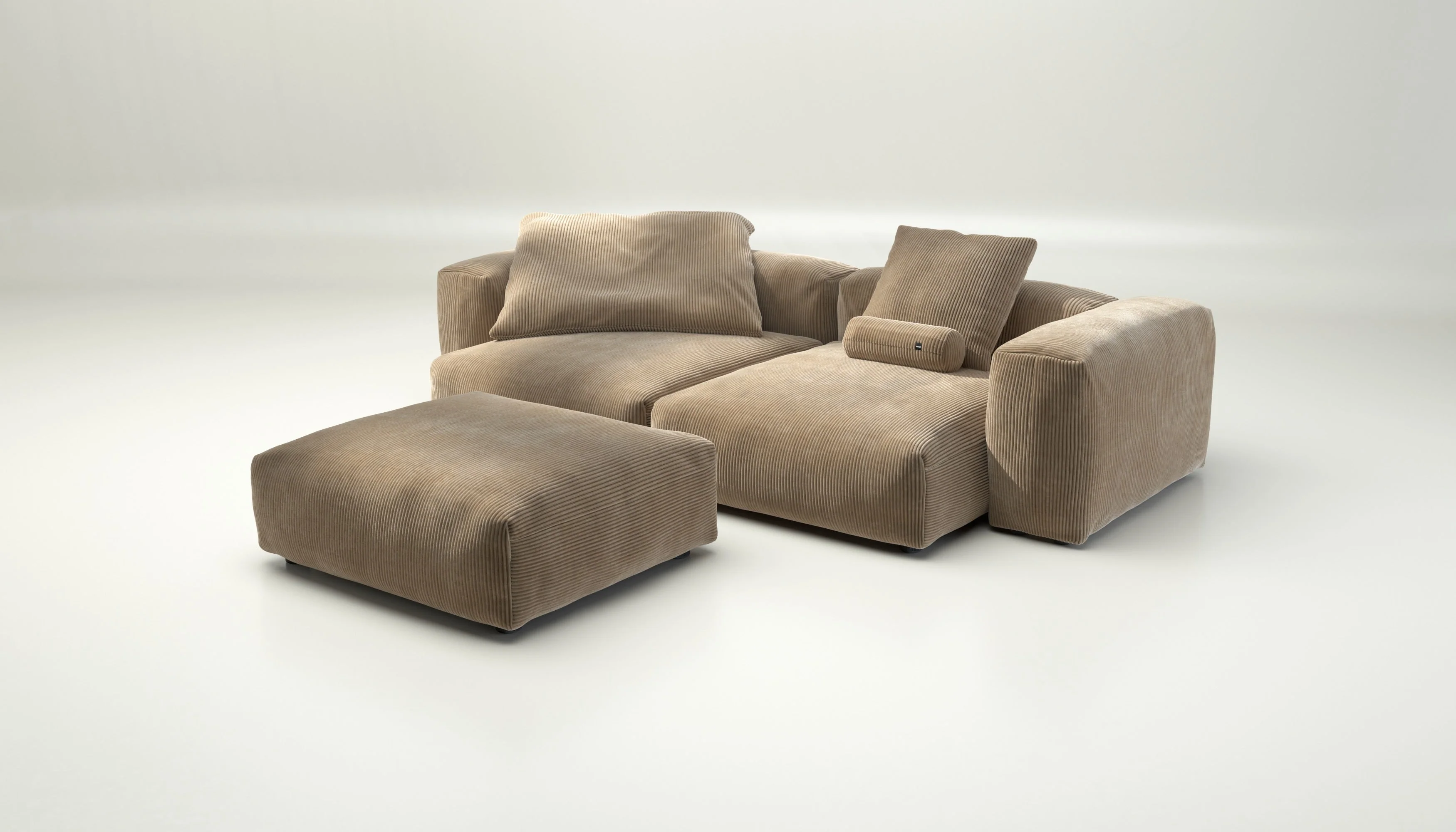 vetsak | Sofa Set 03 - Cord Velour - Sand | Modulares Sofa | 3.5 Sitzer | Big Sofa | Ecksofa - Image 4