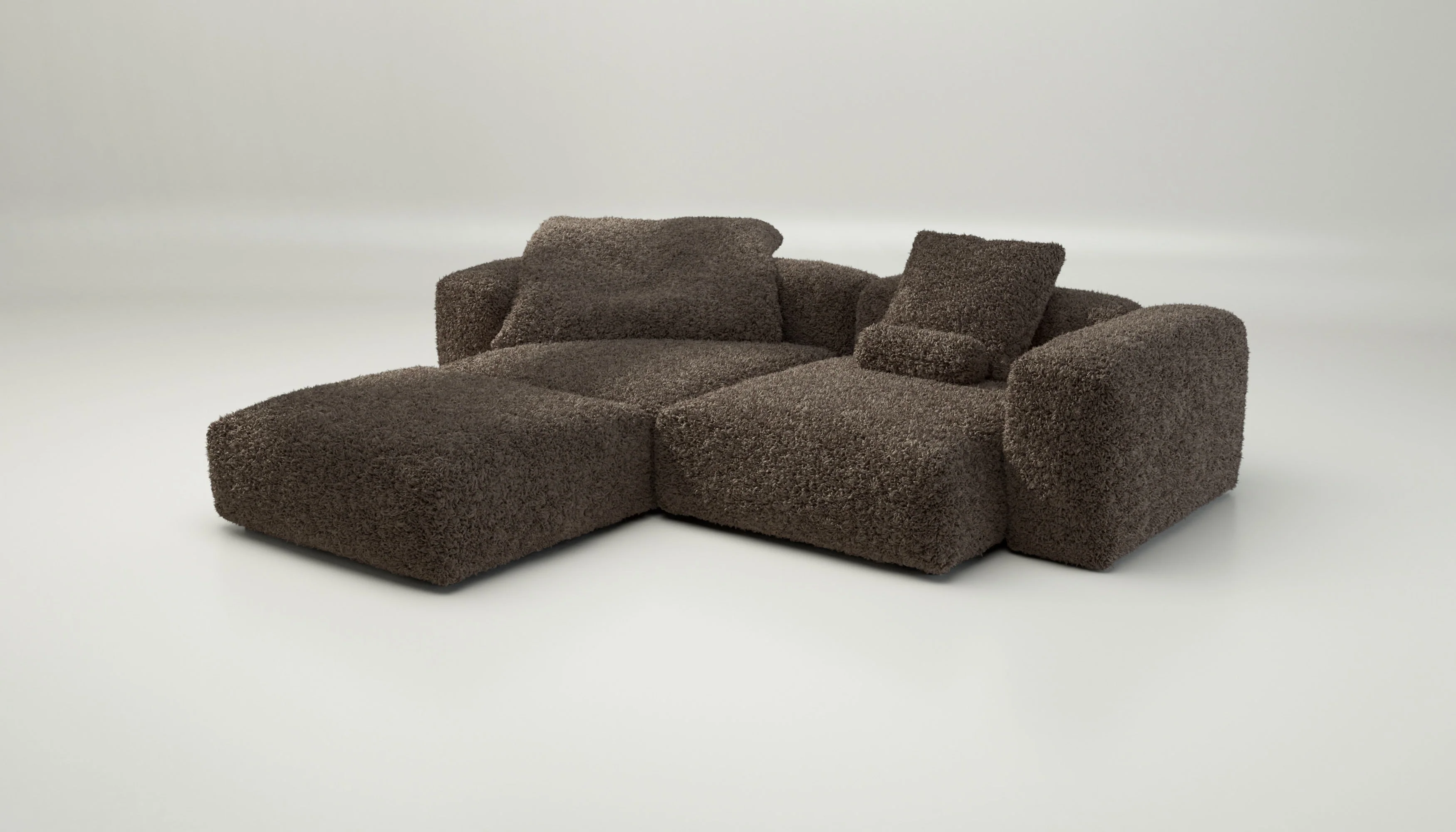 vetsak | Sofa Set 03 - Doodle - Cacao | Modulares Sofa | 3.5 Sitzer | Big Sofa | Ecksofa - Image 3