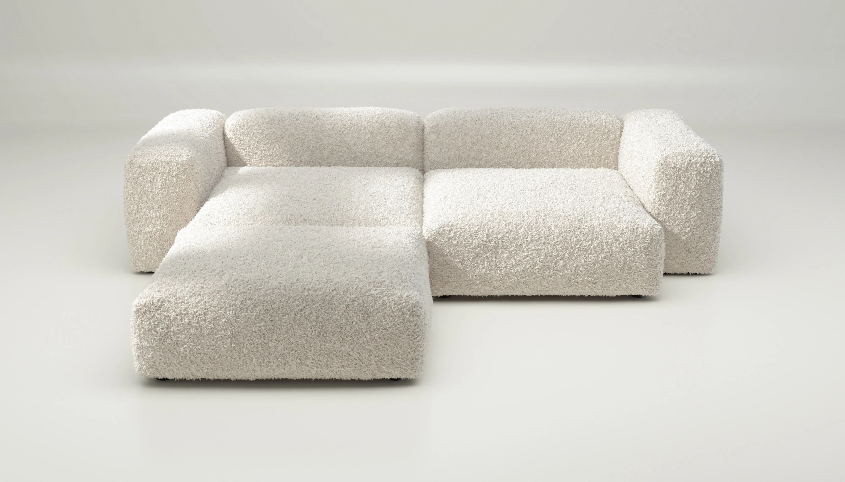 vetsak | Sofa Set 03 - Doodle - Creme | Modulares Sofa | 3.5 Sitzer | Big Sofa | Ecksofa - Image 2