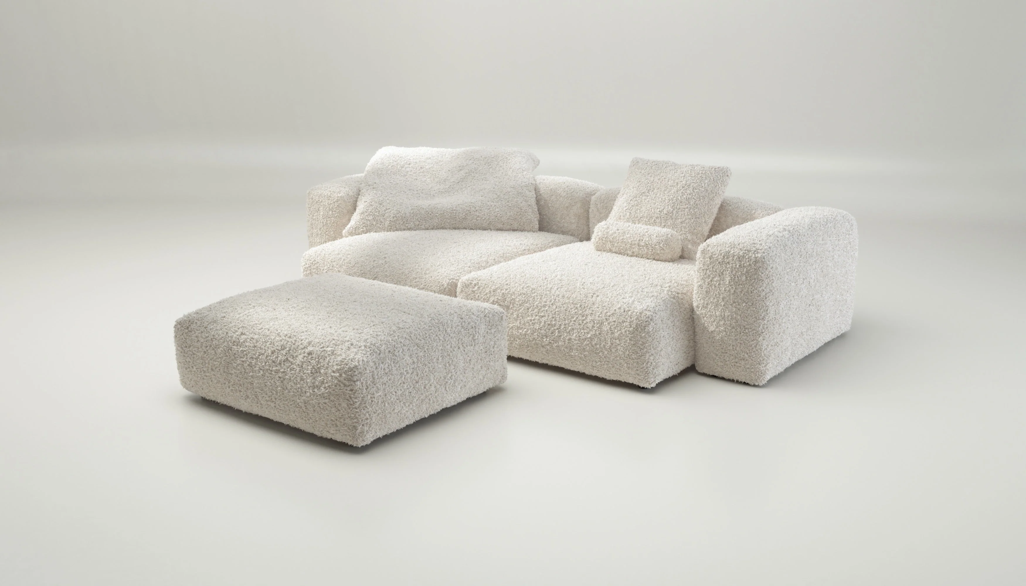 vetsak | Sofa Set 03 - Doodle - Creme | Modulares Sofa | 3.5 Sitzer | Big Sofa | Ecksofa - Image 4