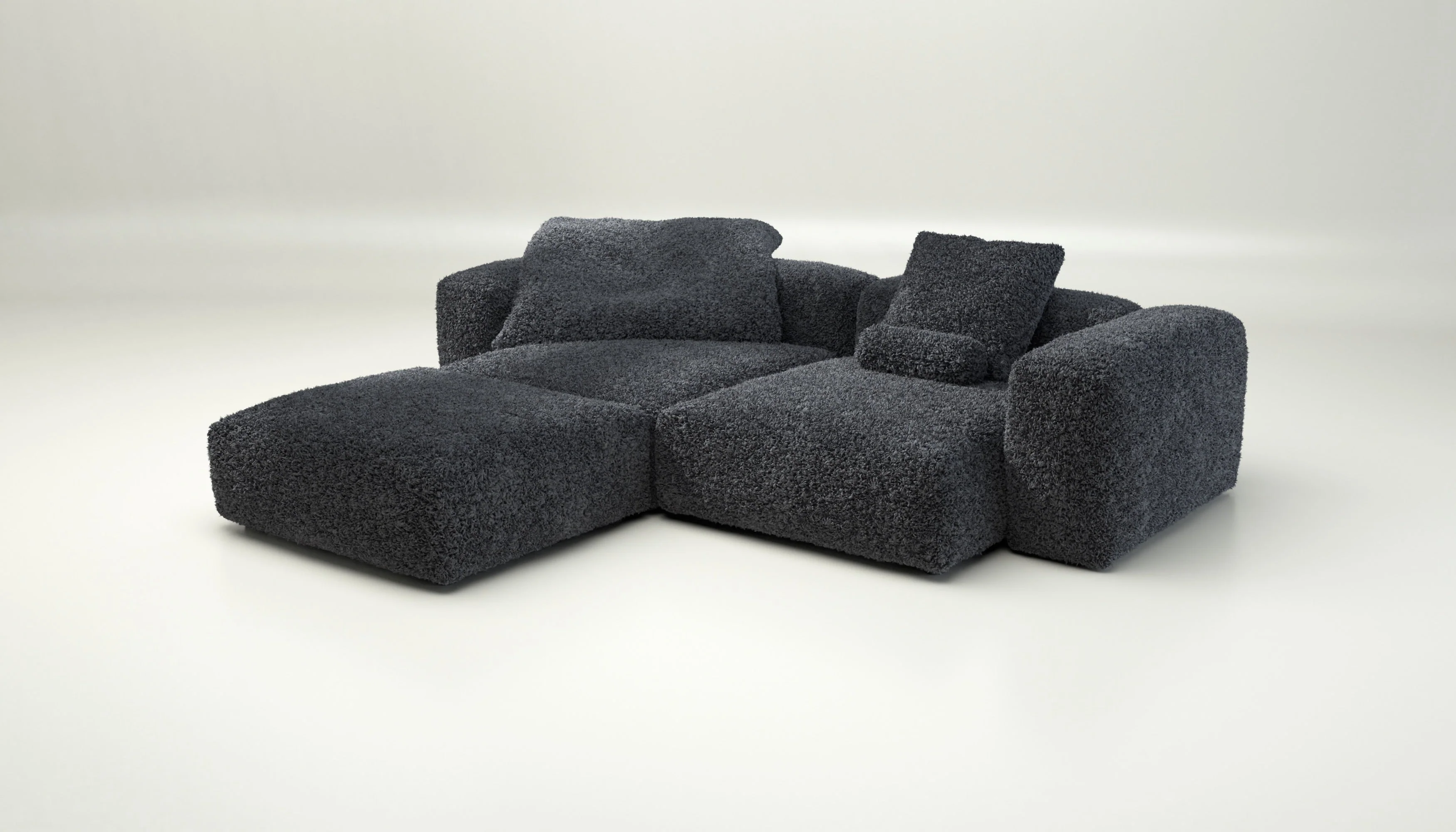 vetsak | Sofa Set 03 - Doodle - Dark Grey | Modulares Sofa | 3.5 Sitzer | Big Sofa | Ecksofa - Image 3