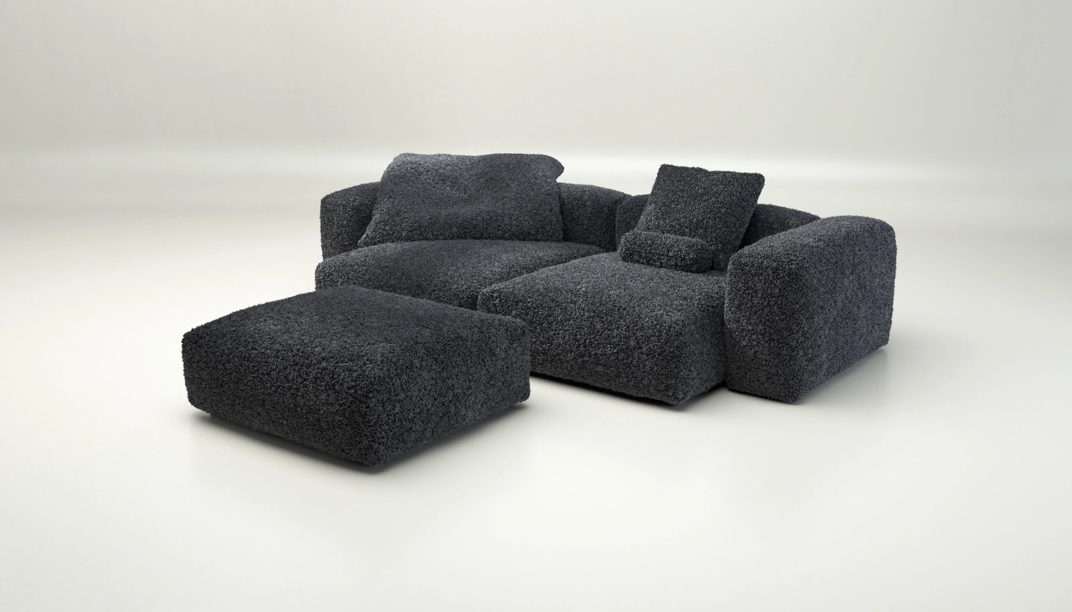 vetsak | Sofa Set 03 - Doodle - Dark Grey | Modulares Sofa | 3.5 Sitzer | Big Sofa | Ecksofa - Image 4