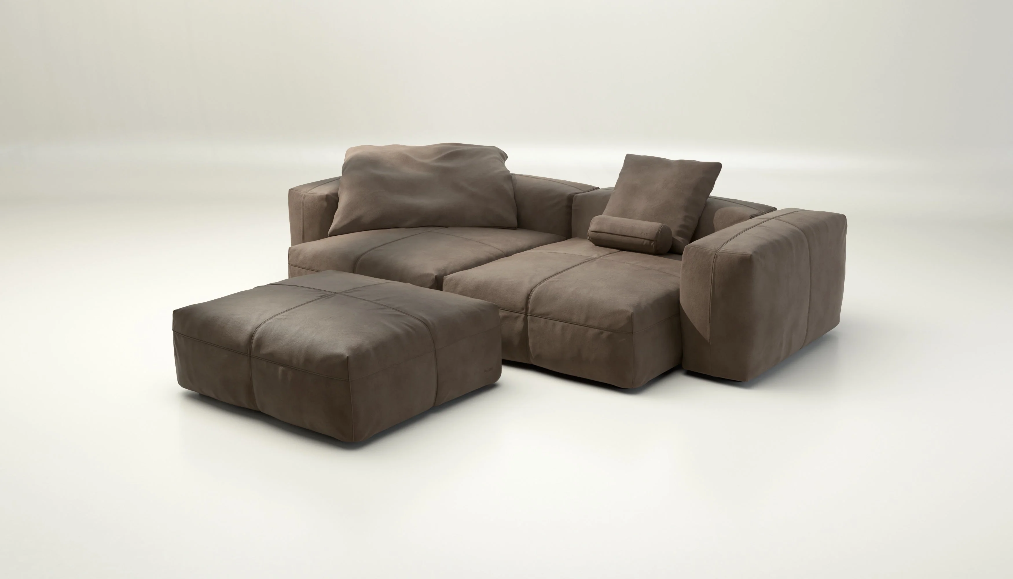 vetsak | Sofa Set 03 - leather - cacao | Modulares Sofa | 3.5 Sitzer | Big Sofa | Ecksofa - Image 4
