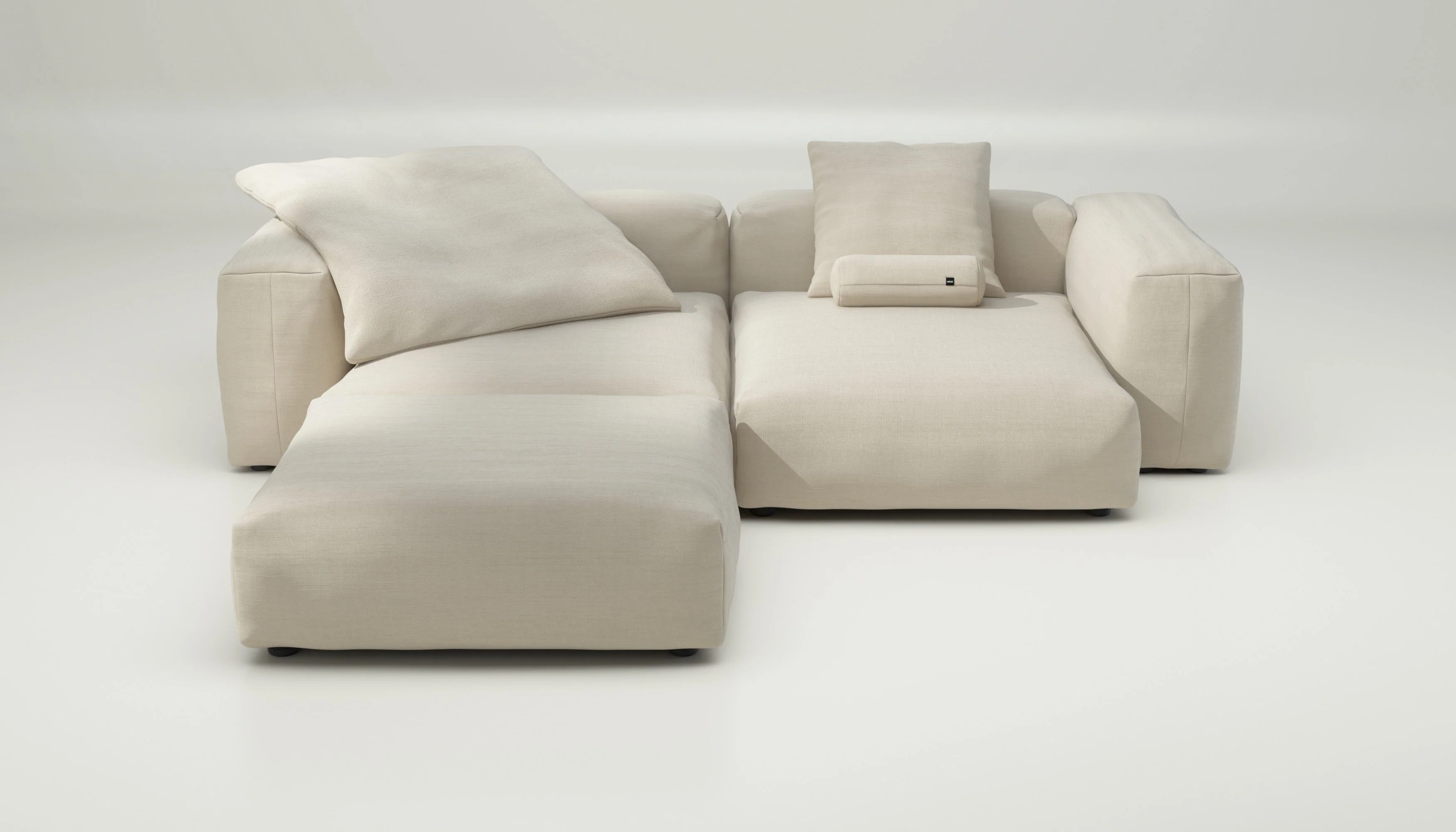 vetsak | Sofa Set 03 - Pique - Beige | Modular Sofa | 3.5 Seater | Big Sofa | Corner Sofa
