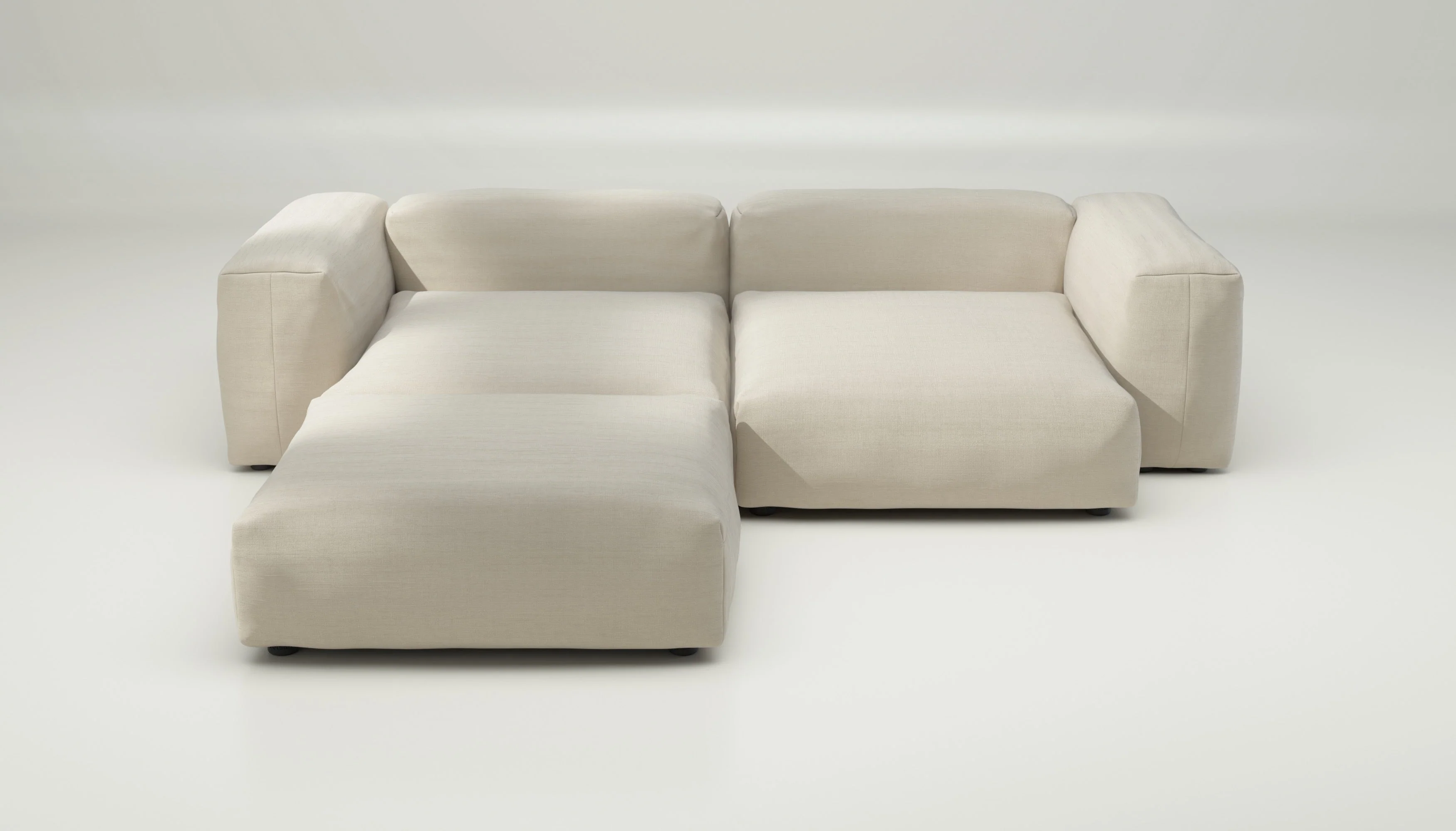 vetsak | Sofa Set 03 - Pique - Beige | Modular Sofa | 3.5 Seater | Big Sofa | Corner Sofa - Image 2