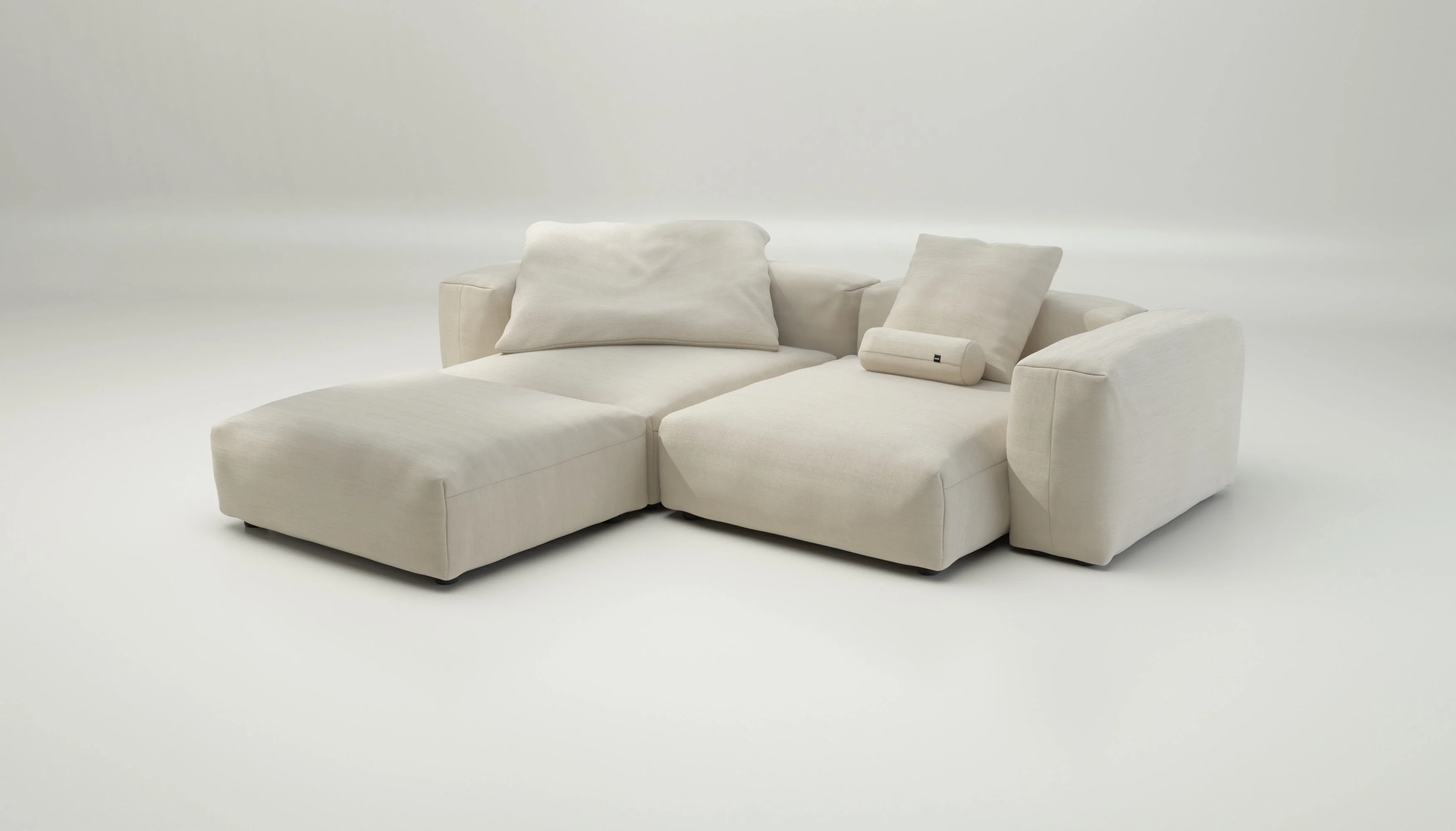 vetsak | Sofa Set 03 - Pique - Beige | Modular Sofa | 3.5 Seater | Big Sofa | Corner Sofa - Image 3