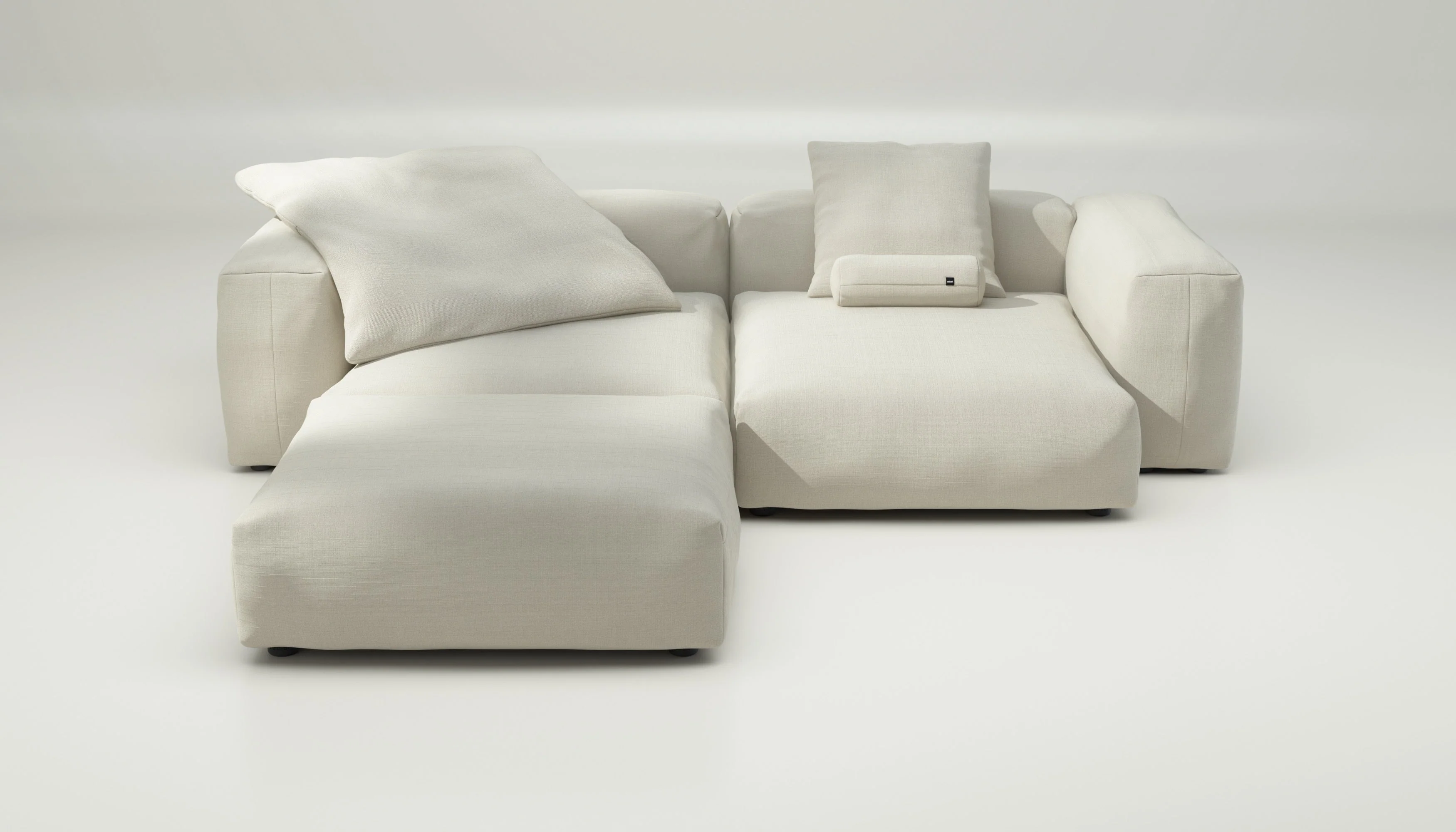 vetsak | Sofa Set 03 - Pique - Creme | Modulares Sofa | 3.5 Sitzer | Big Sofa | Ecksofa