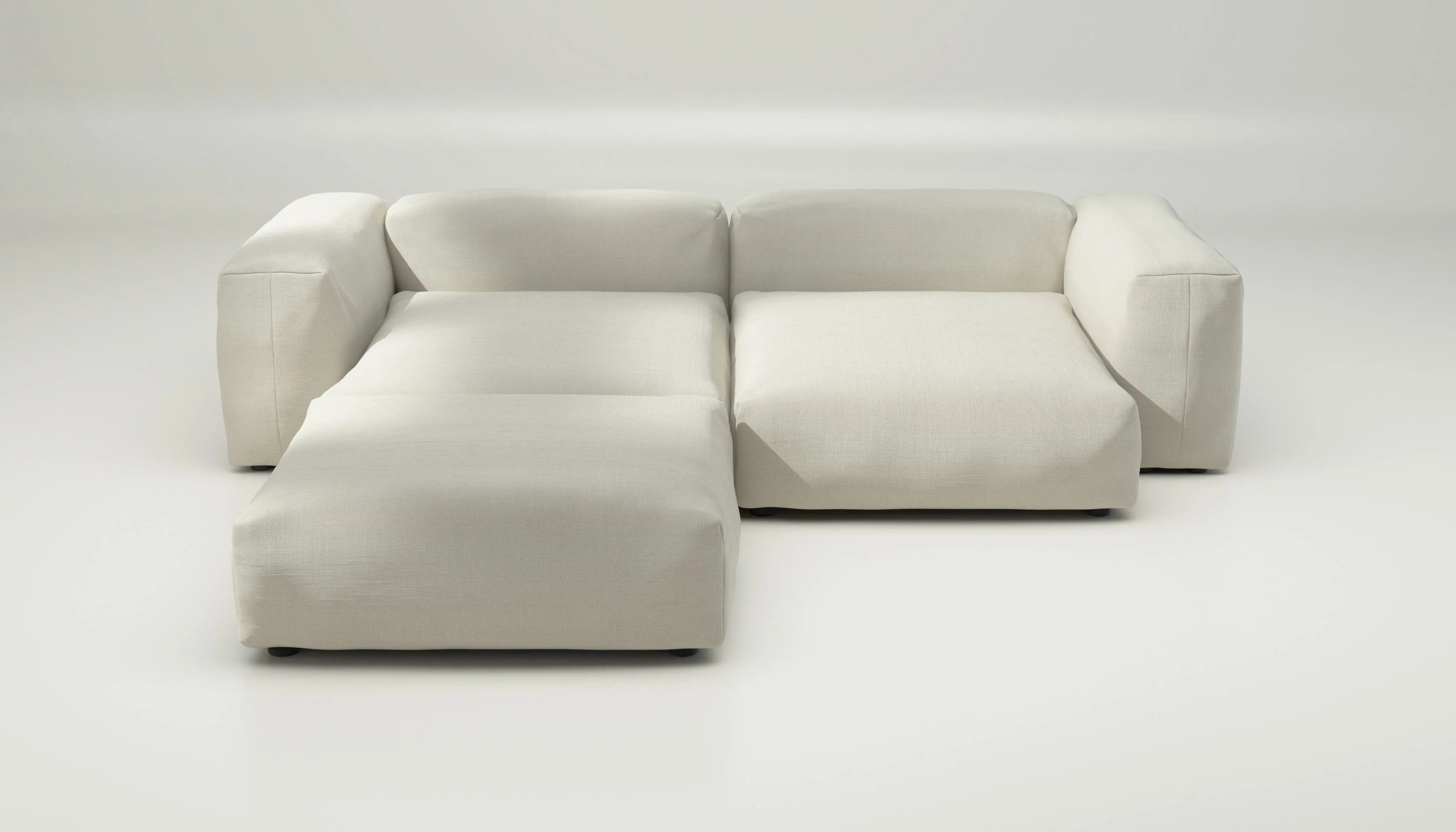 vetsak | Sofa Set 03 - Pique - Creme | Modulares Sofa | 3.5 Sitzer | Big Sofa | Ecksofa - Image 2