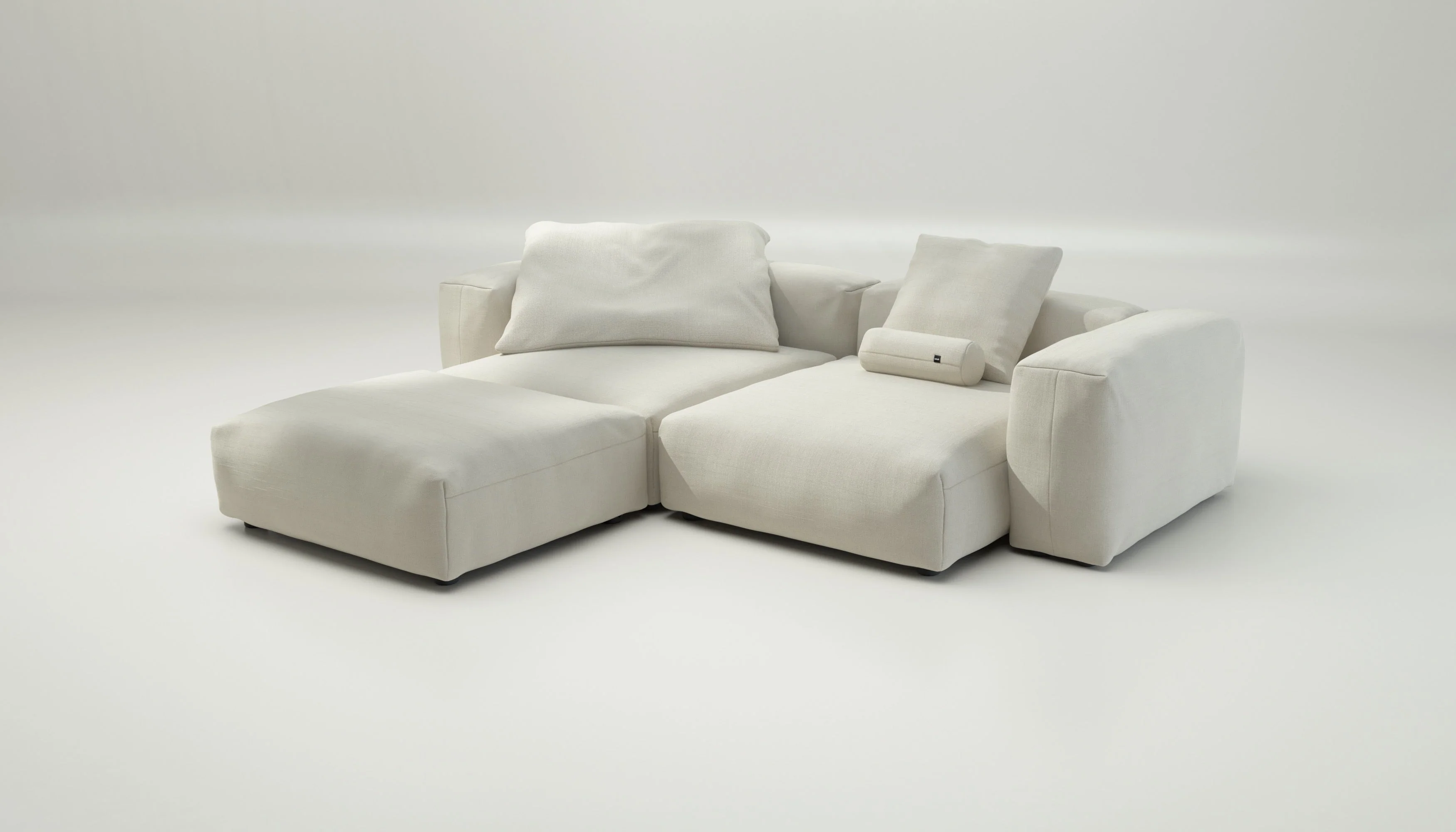 vetsak | Sofa Set 03 - Pique - Creme | Modulares Sofa | 3.5 Sitzer | Big Sofa | Ecksofa - Image 3