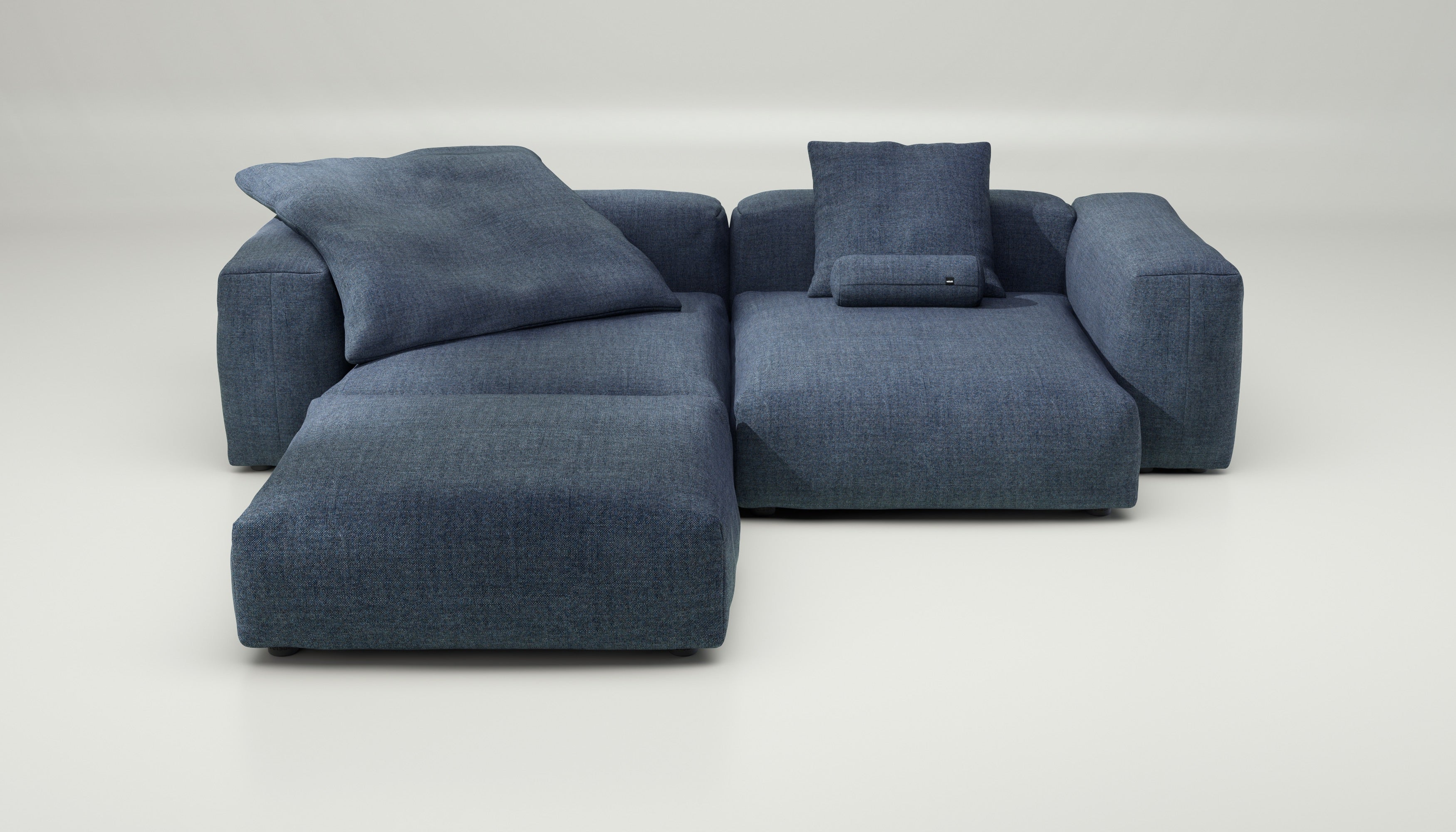 vetsak | Sofa Set 03 - Pique - Dark Blue | Modular Sofa | 3.5 Seater | Big Sofa | Corner Sofa