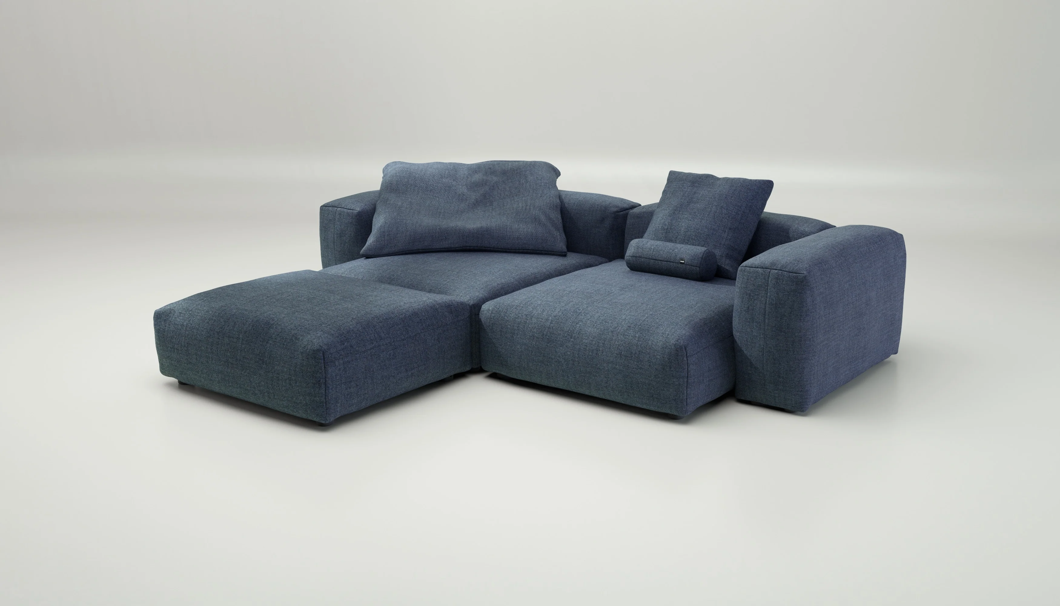 vetsak | Sofa Set 03 - Pique - Dark Blue | Modular Sofa | 3.5 Seater | Big Sofa | Corner Sofa - Image 3