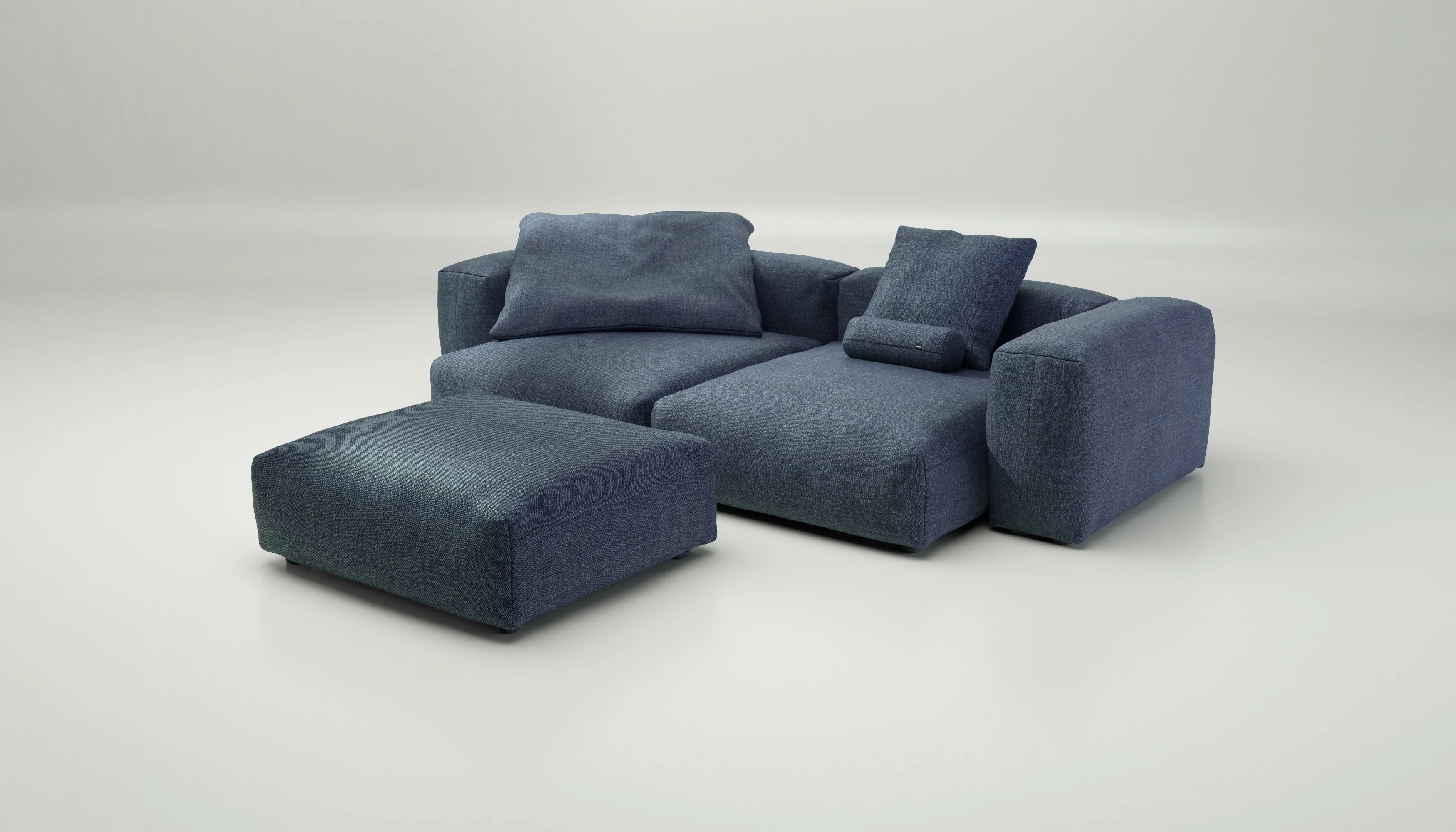 vetsak | Sofa Set 03 - Pique - Dark Blue | Modular Sofa | 3.5 Seater | Big Sofa | Corner Sofa - Image 4