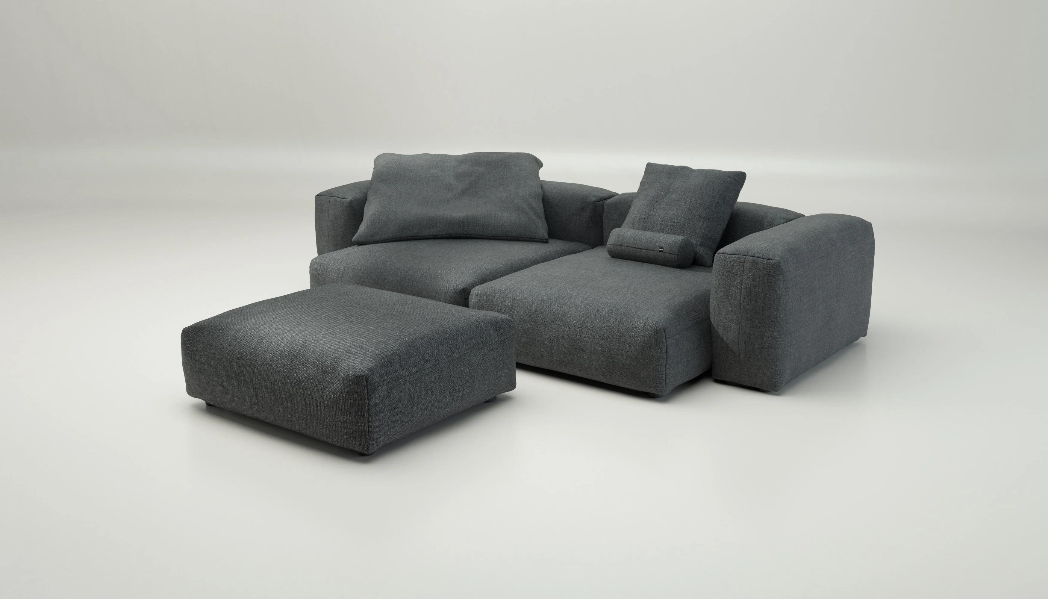 vetsak | Sofa Set 03 - Pique - Dark Grey | Modular Sofa | 3.5 Seater | Big Sofa | Corner Sofa - Image 4