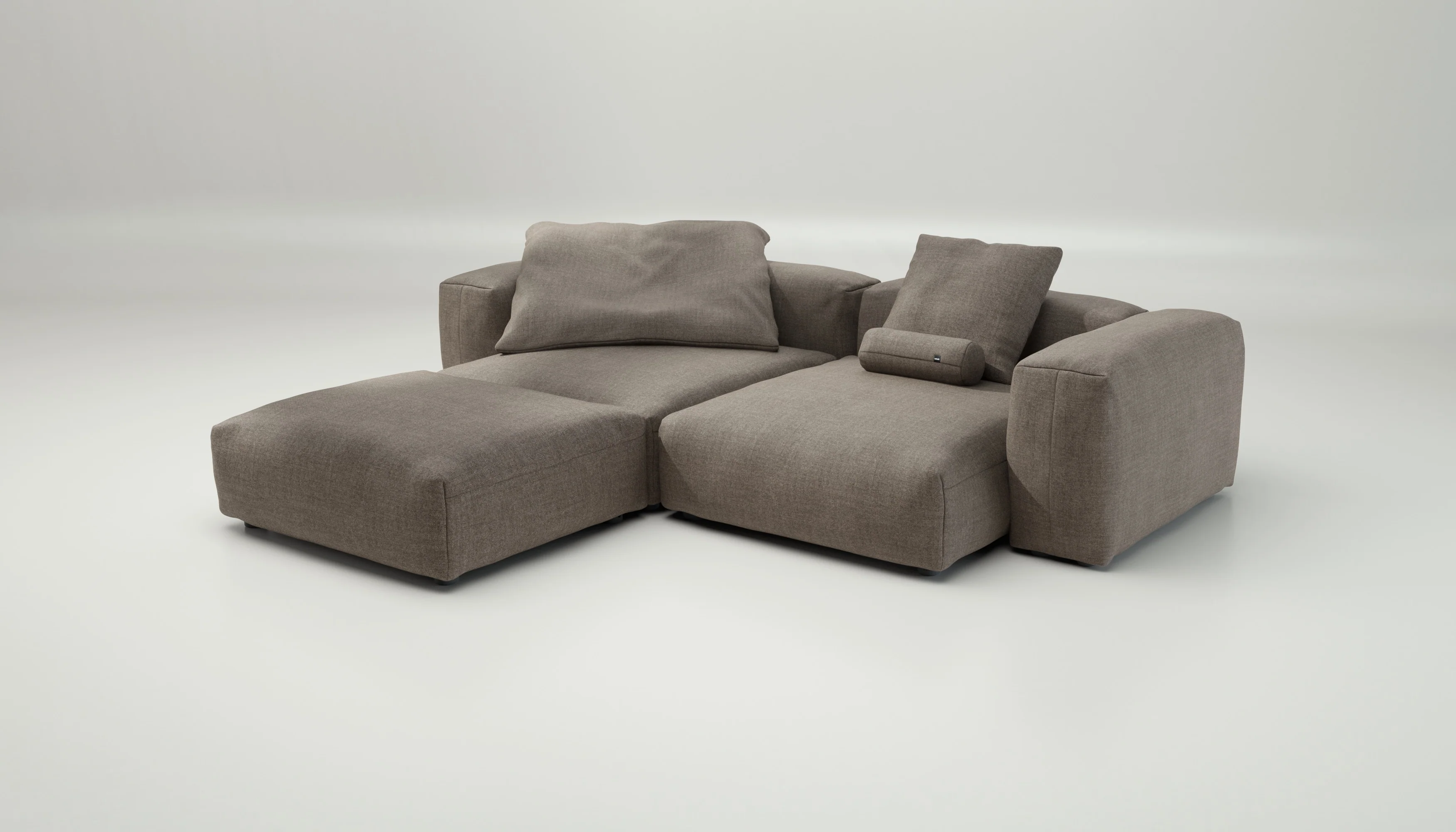 vetsak | Sofa Set 03 - Pique - Stone | Modular Sofa | 3.5 Seater | Big Sofa | Corner Sofa - Image 3