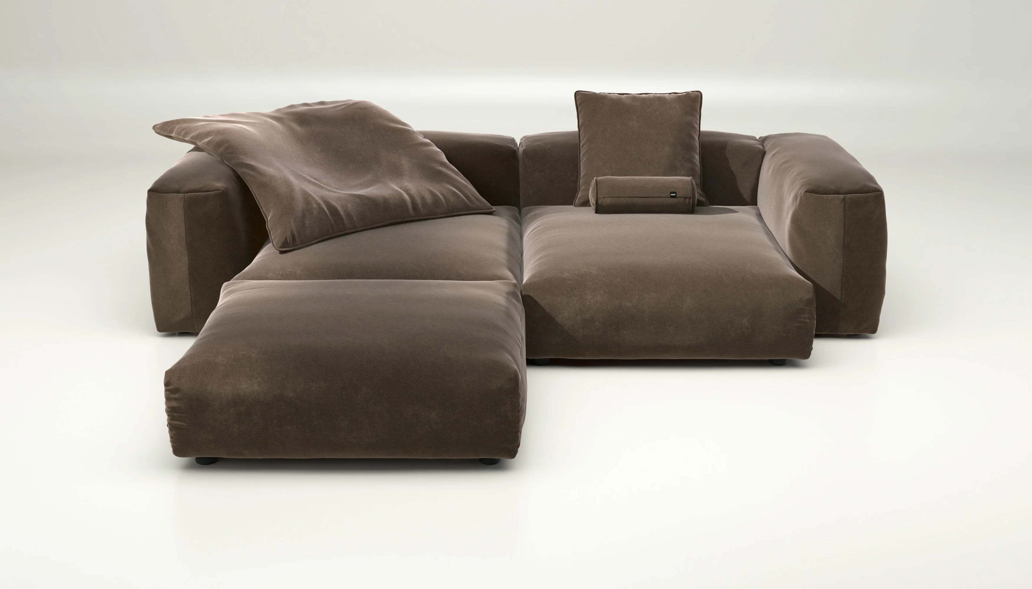 vetsak | Sofa Set 03 - Suave - Espresso | Modulares Sofa | 3.5 Sitzer | Big Sofa | Ecksofa