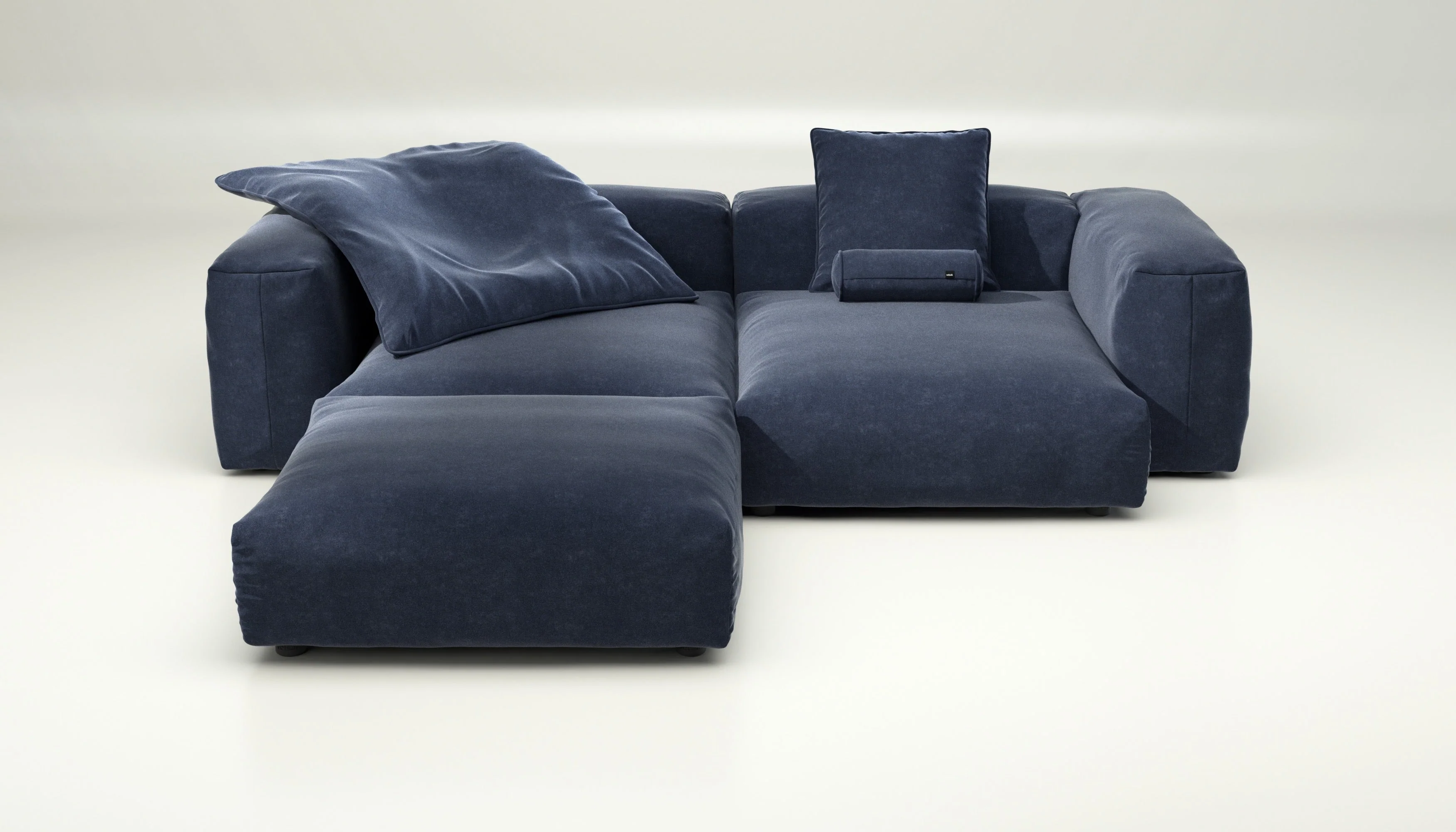 vetsak | Sofa Set 03 - Suave - Navy | Modulares Sofa | 3.5 Sitzer | Big Sofa | Ecksofa