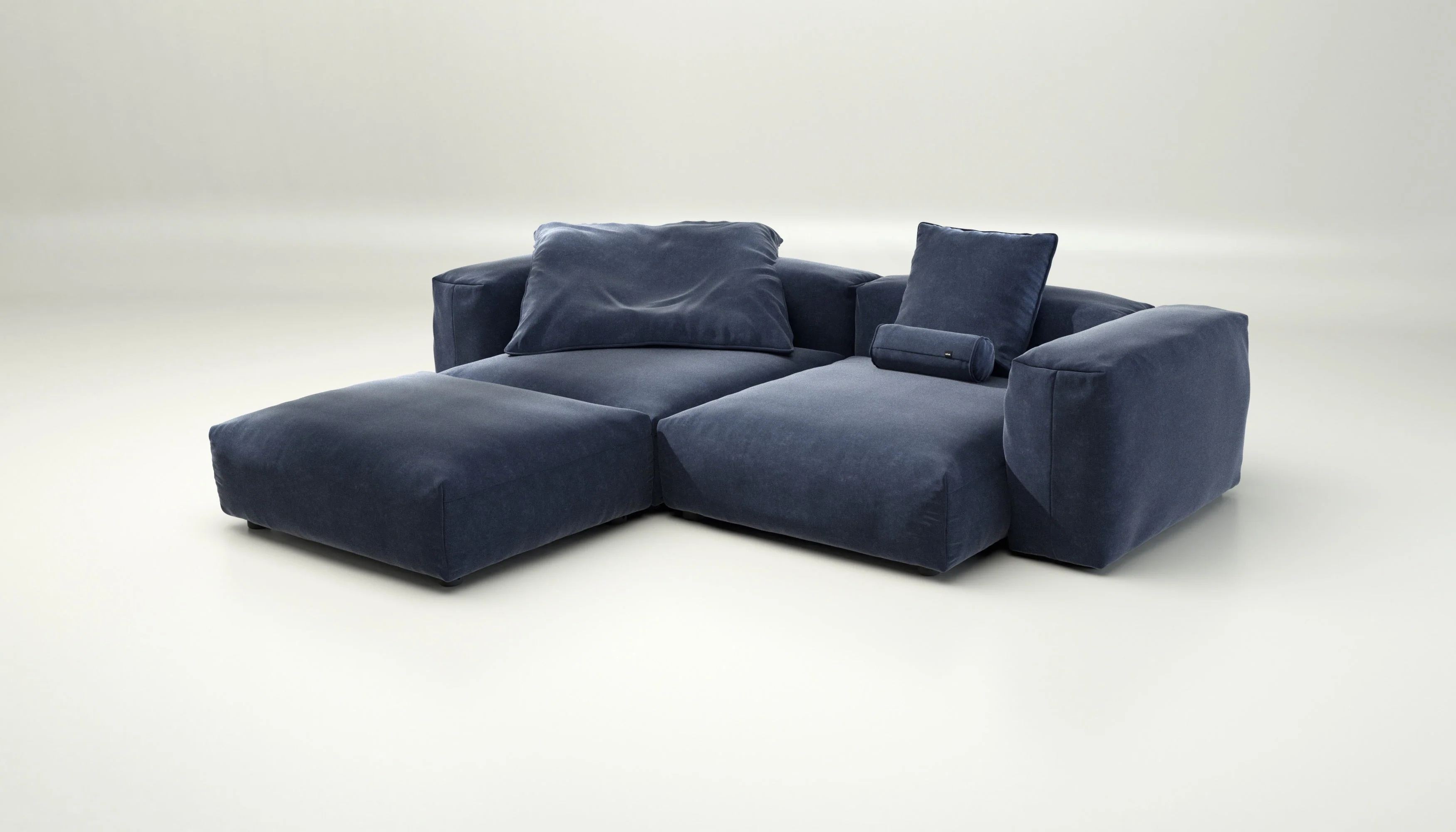 vetsak | Sofa Set 03 - Suave - Navy | Modulares Sofa | 3.5 Sitzer | Big Sofa | Ecksofa - Image 3