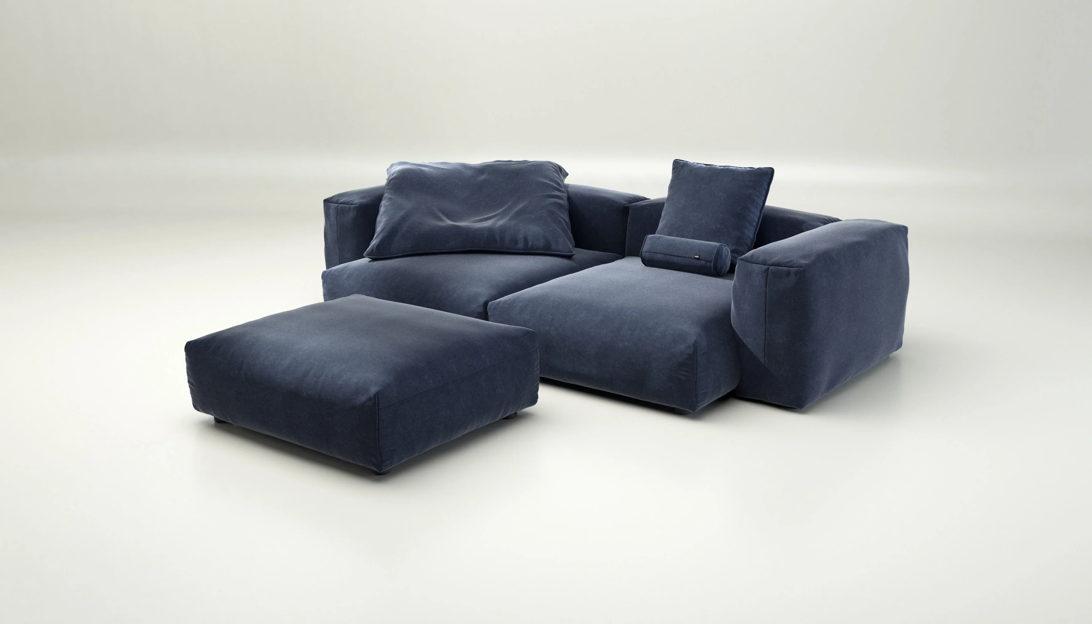 vetsak | Sofa Set 03 - Suave - Navy | Modulares Sofa | 3.5 Sitzer | Big Sofa | Ecksofa - Image 4