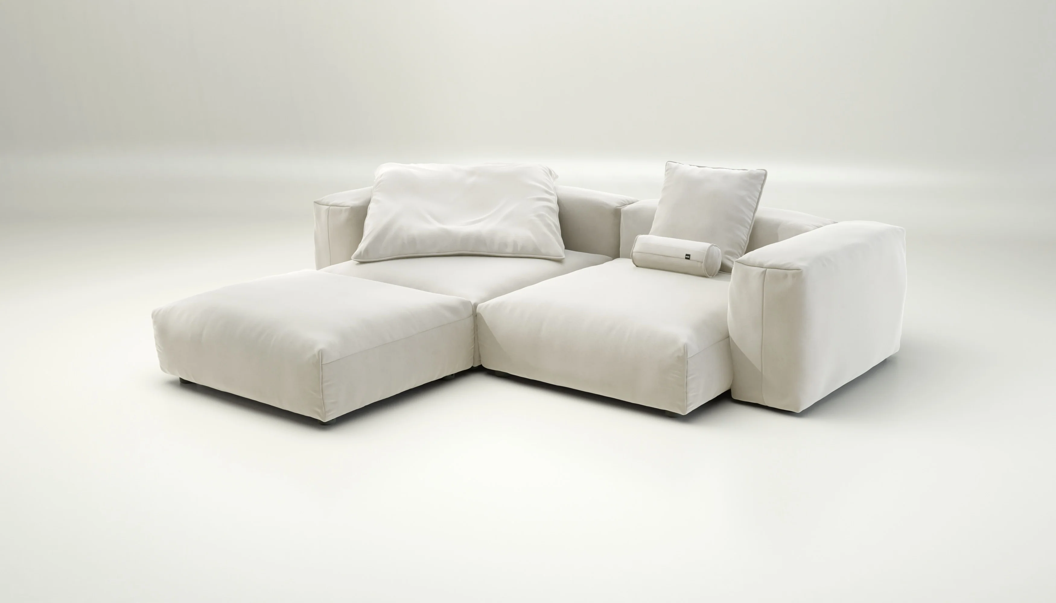 vetsak | Sofa Set 03 - Suave - Pearl | Modular Sofa | 3.5 Seater | Big Sofa | Corner Sofa - Image 3