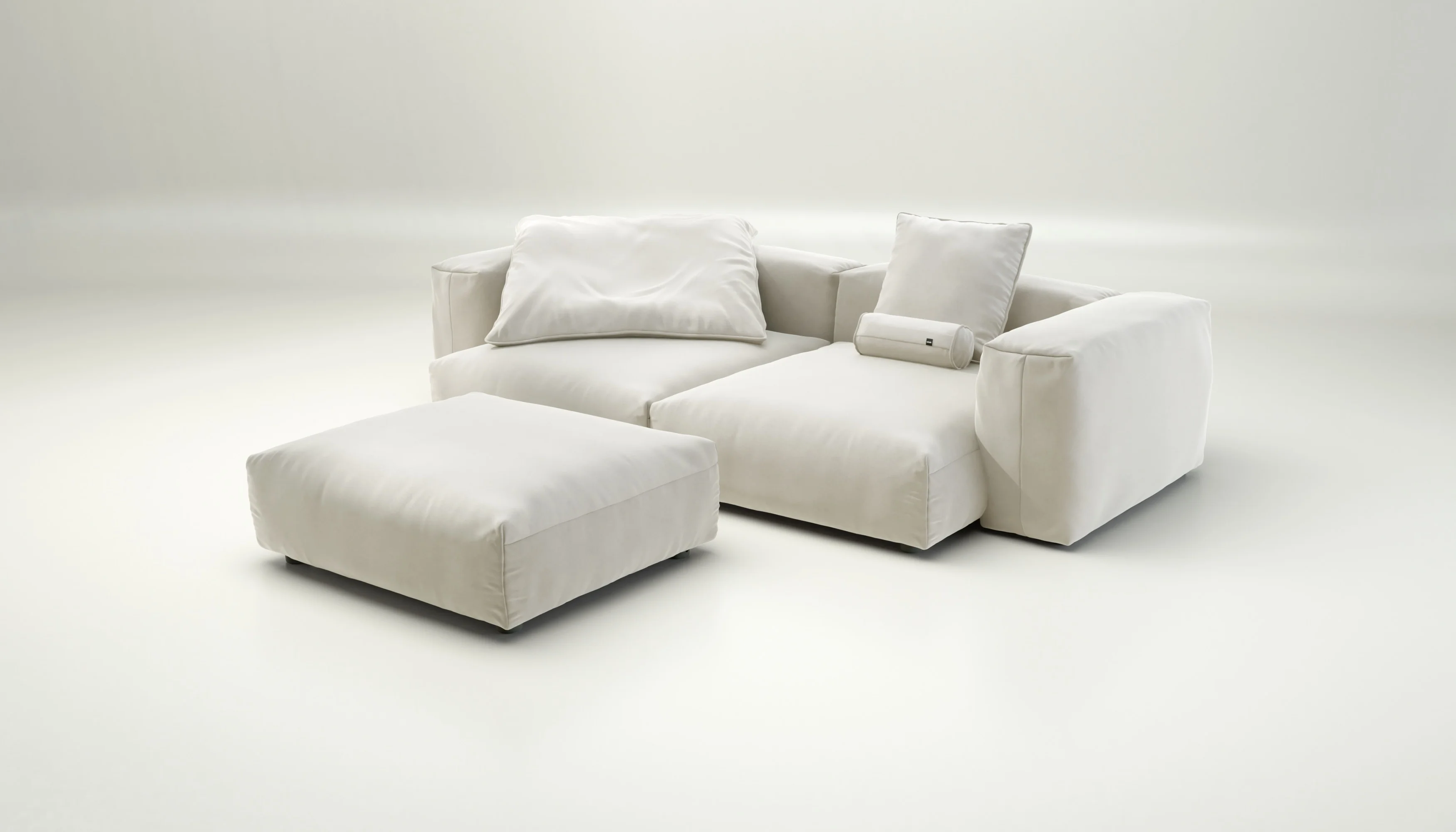 vetsak | Sofa Set 03 - Suave - Pearl | Modular Sofa | 3.5 Seater | Big Sofa | Corner Sofa - Image 4