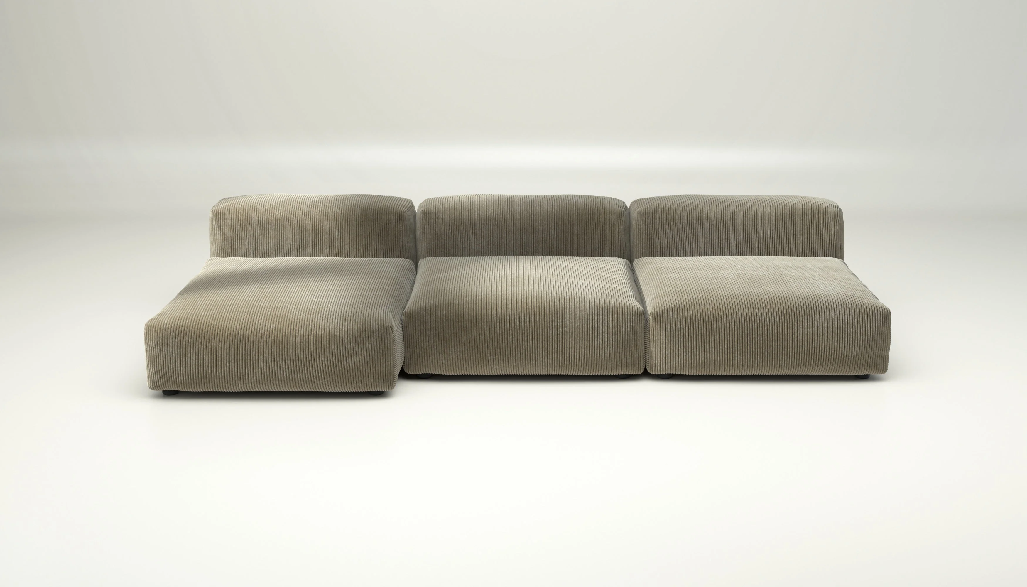 vetsak | Sofa Set 04 - Cord Velour - Khaki | Modulares Sofa | 5 Sitzer | Big Sofa - Image 2